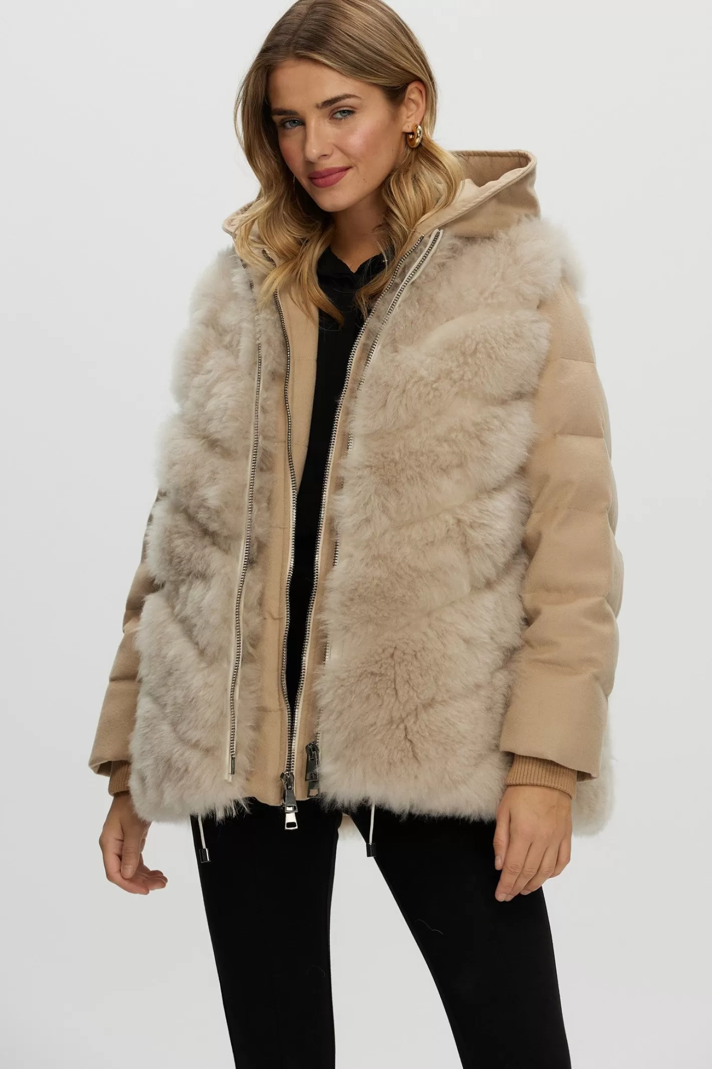 Women GORSKI Montreal Loro Piana Cashmere Quilted Down Parka With Detachable Select Cashmere Goat Vest (2 Pcs)