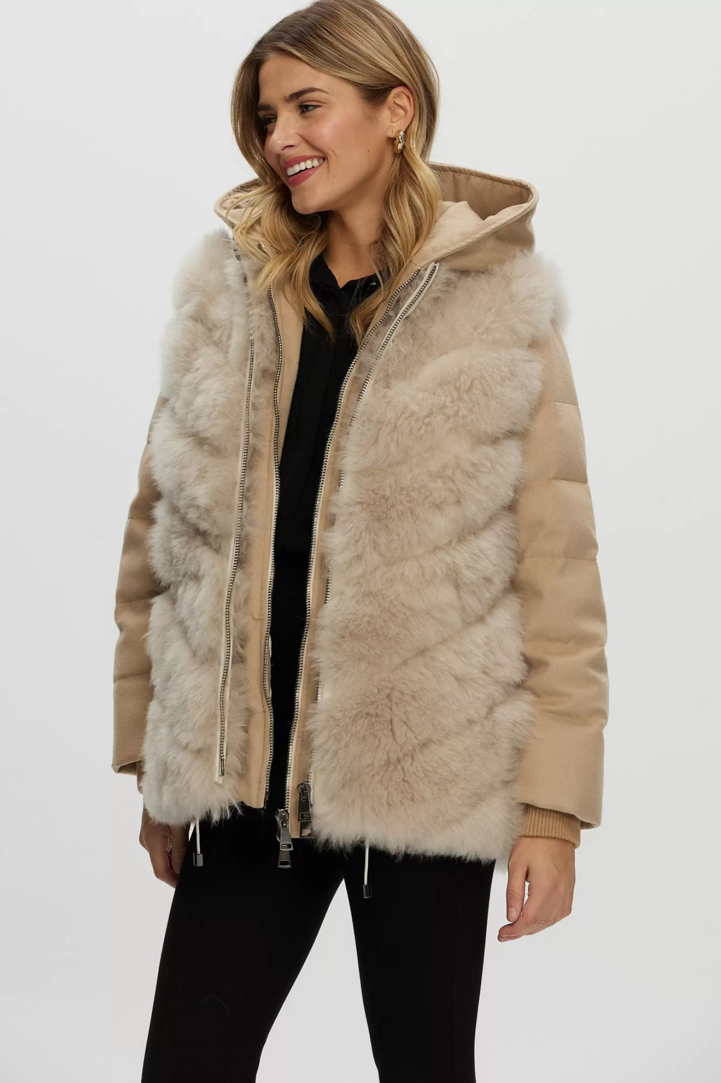 Women GORSKI Montreal Loro Piana Cashmere Quilted Down Parka With Detachable Select Cashmere Goat Vest (2 Pcs)