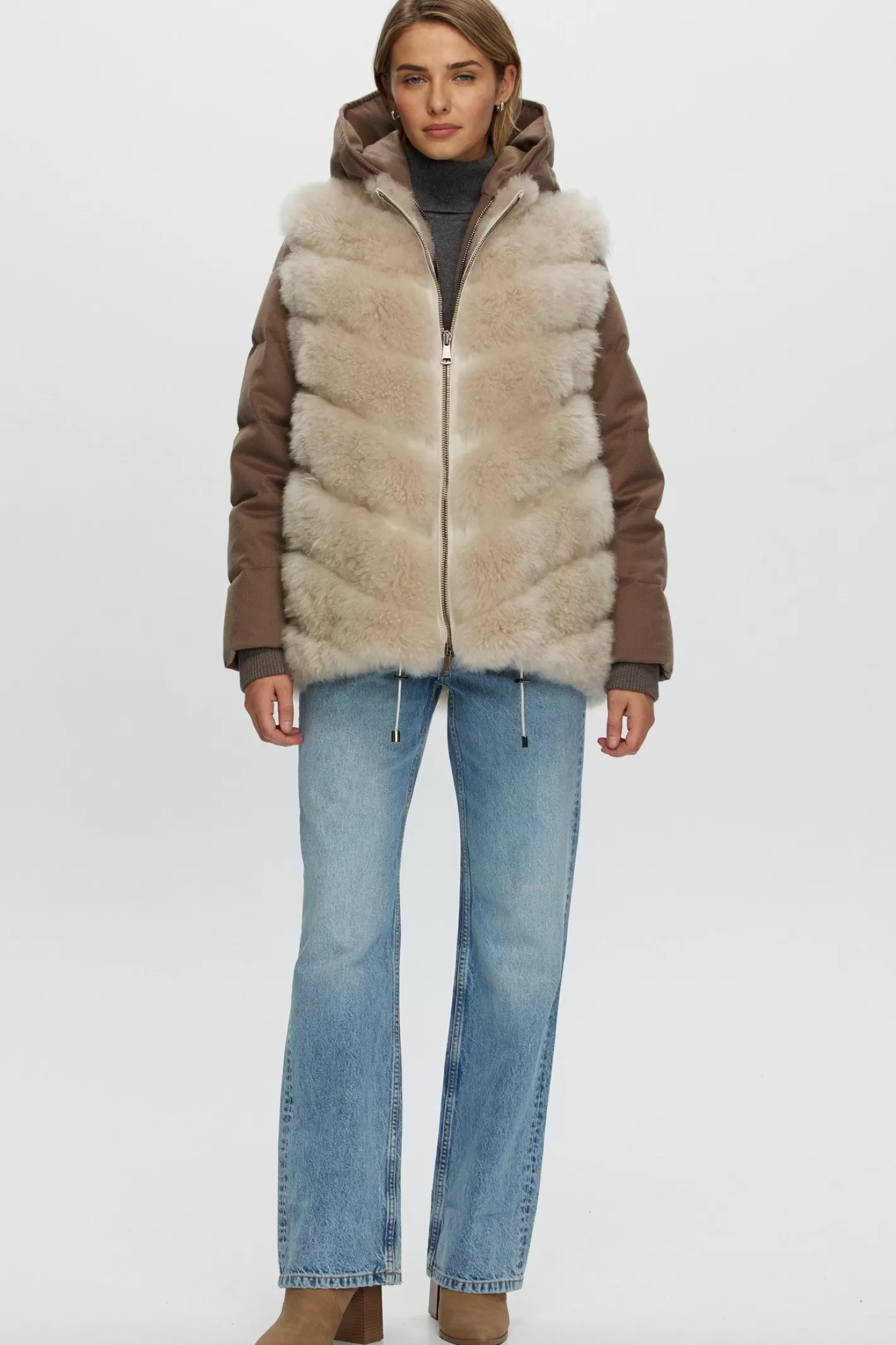 Women GORSKI Montreal Loro Piana Cashmere Quilted Down Parka With Detachable Select Cashmere Goat Vest (2 Pcs)