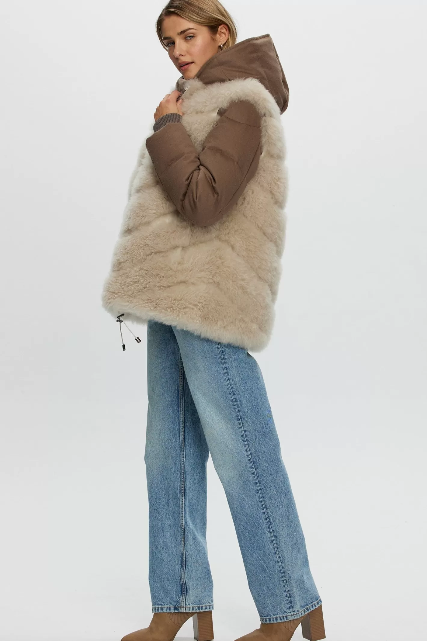 Women GORSKI Montreal Loro Piana Cashmere Quilted Down Parka With Detachable Select Cashmere Goat Vest (2 Pcs)