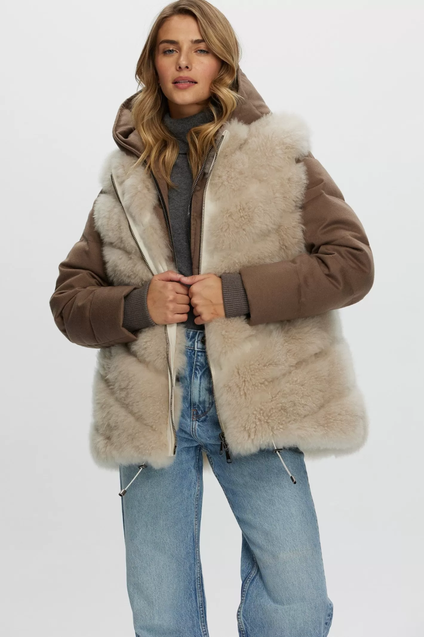 Women GORSKI Montreal Loro Piana Cashmere Quilted Down Parka With Detachable Select Cashmere Goat Vest (2 Pcs)