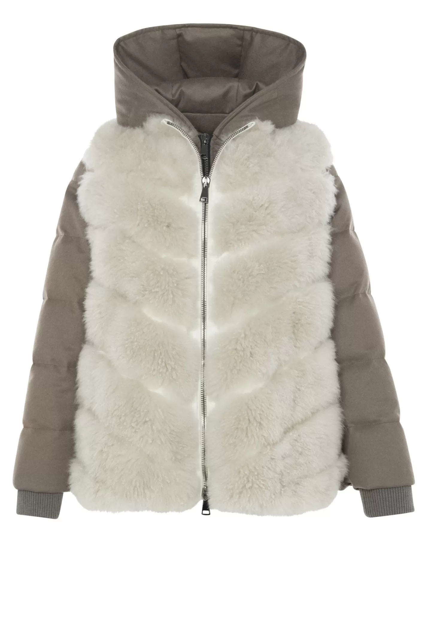 Women GORSKI Montreal Loro Piana Cashmere Quilted Down Parka With Detachable Select Cashmere Goat Vest (2 Pcs)