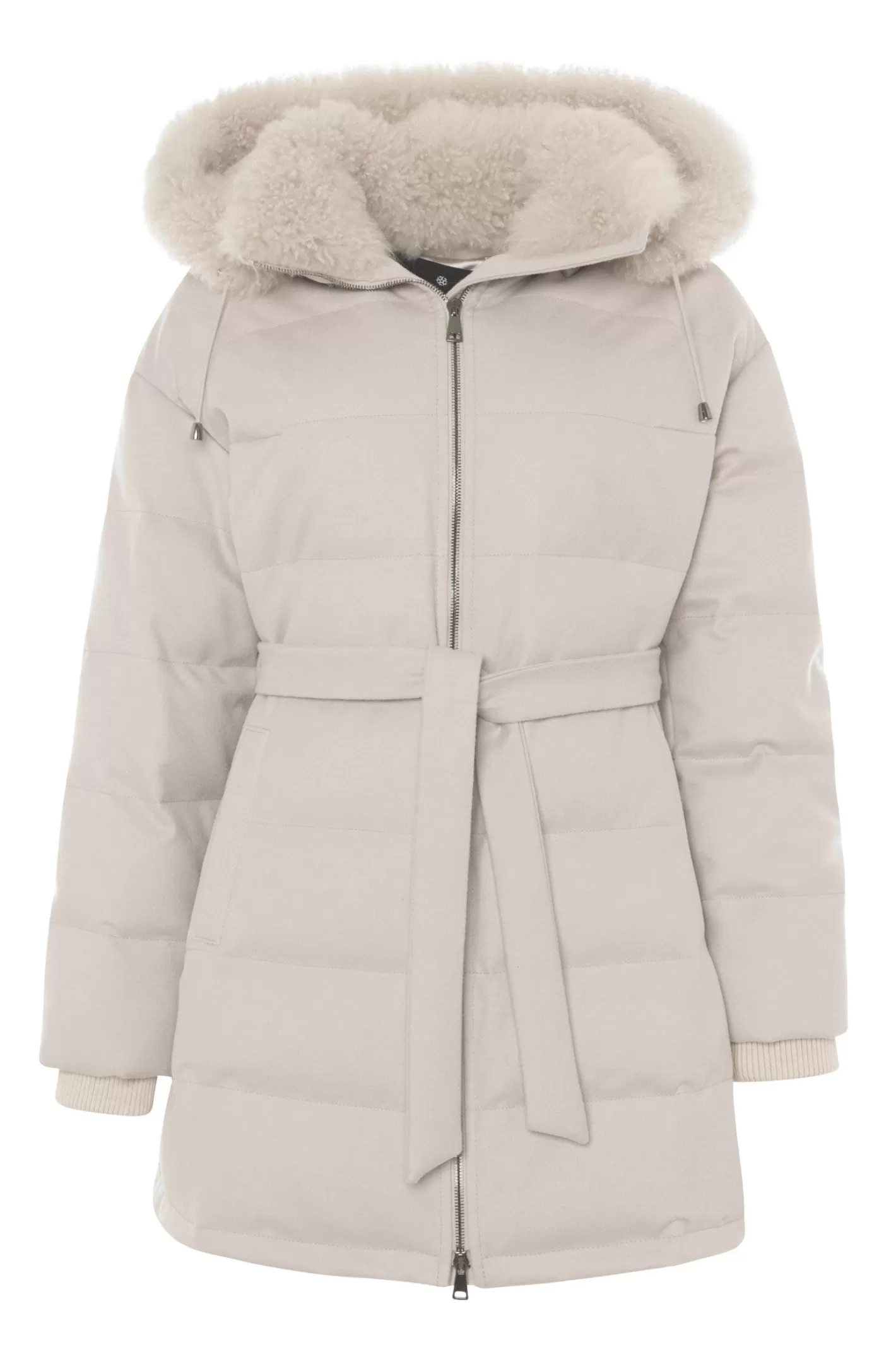 Women GORSKI Montreal Loro Piana Cashmere Quilted Down Parka With Select Cashmere Goat Collar And Hood Trim