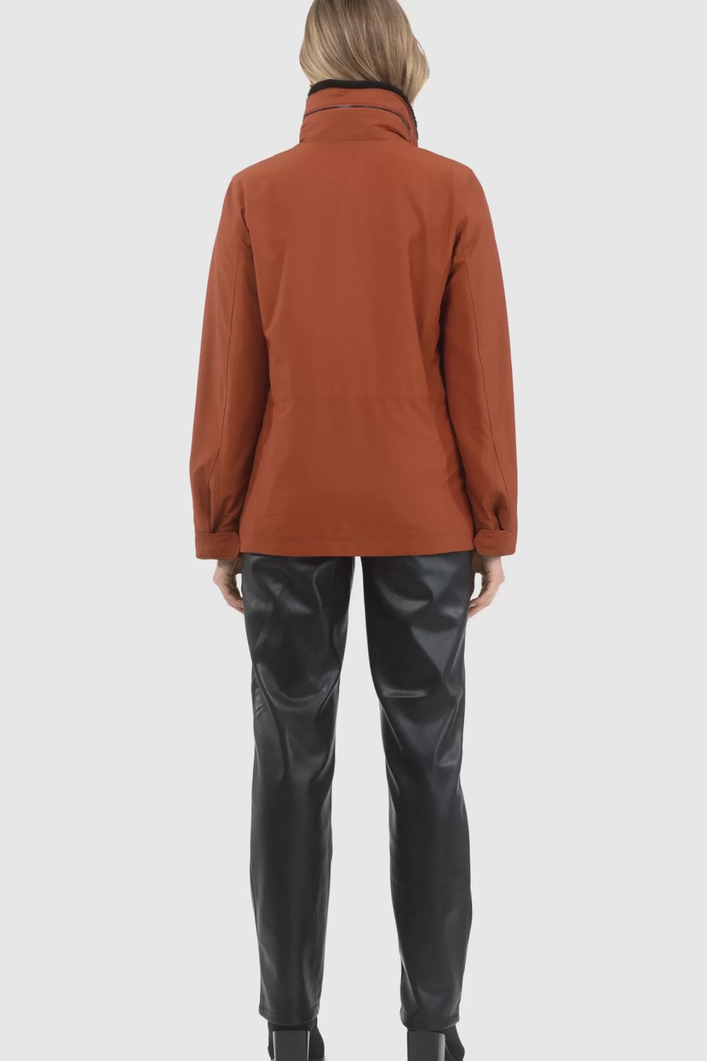 Women GORSKI Montreal Loro Piana Storm System Lined Jacket With Detachable Select Shearling Lamb Collar, Concealed Hood