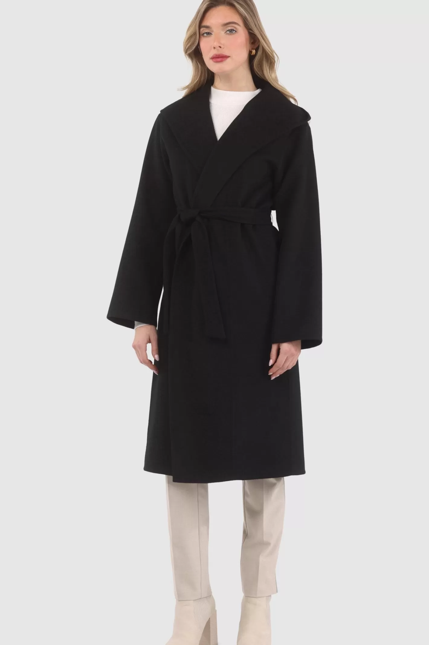 Women GORSKI Montreal Loro Piana Wool Belted Short Coat