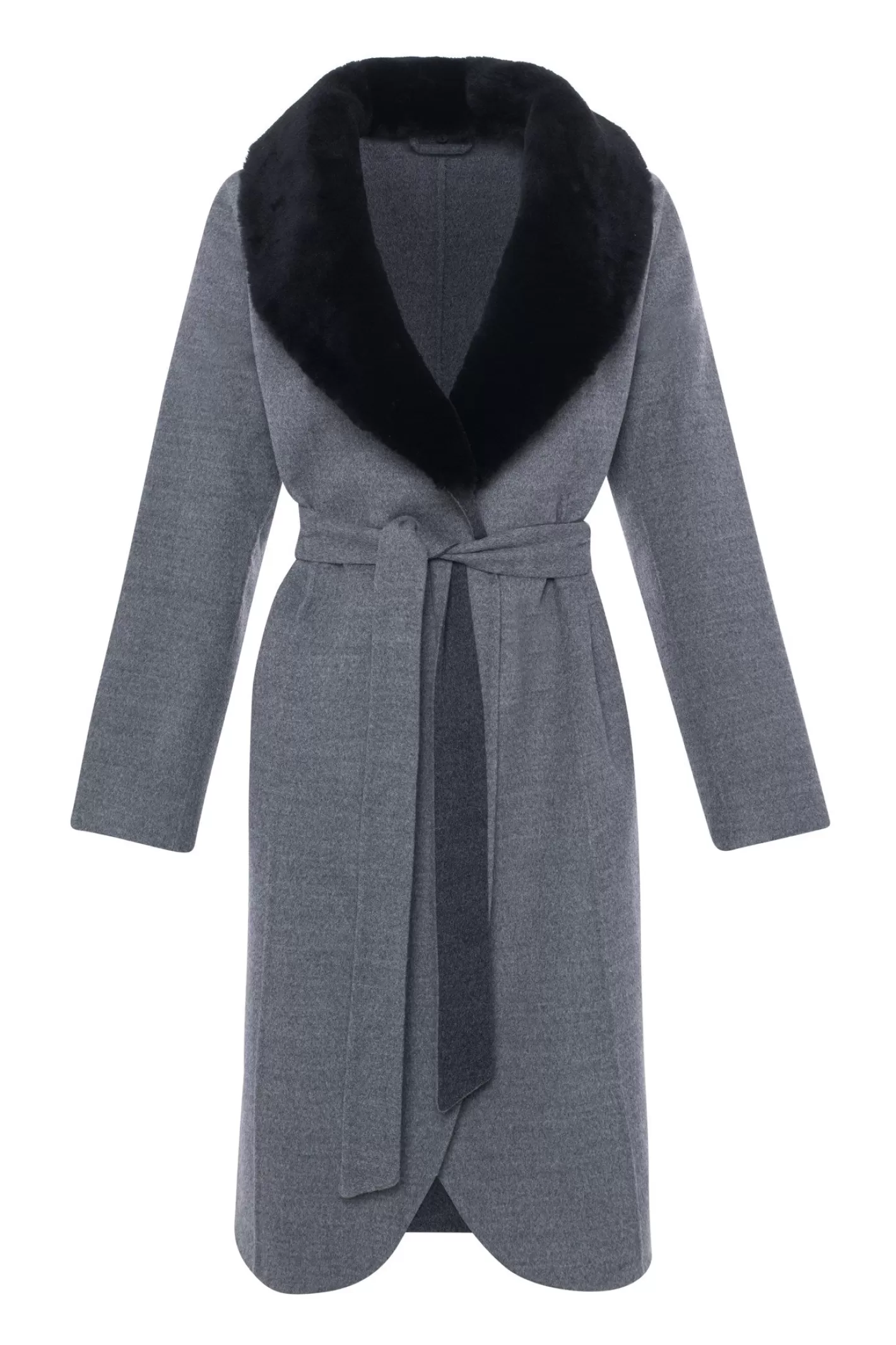 Women GORSKI Montreal Loro Piana Wool Stroller With Detachable Select Shearling Lamb Collar