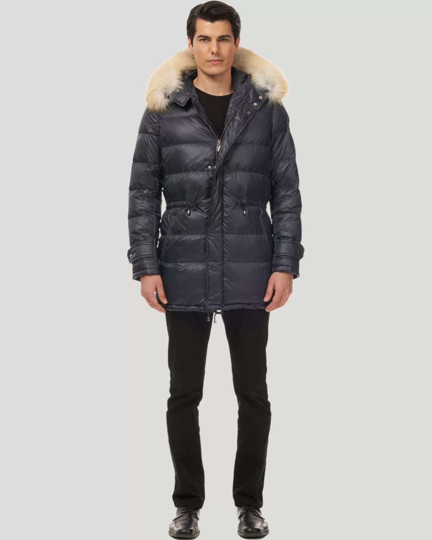 GORSKI Montreal Men's Après-Ski Jacket With Detachable Fox Trim Hood