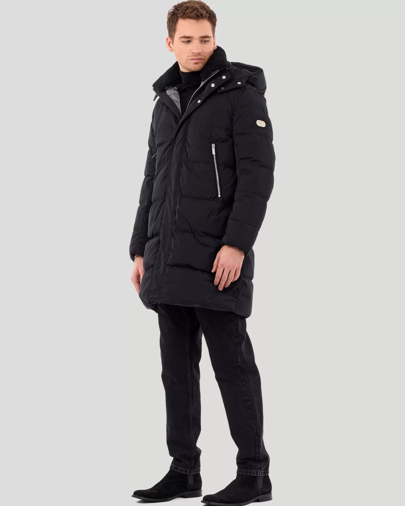 GORSKI Montreal Men's Après-Ski Parka With Detachable Select Shearling Lamb Collar