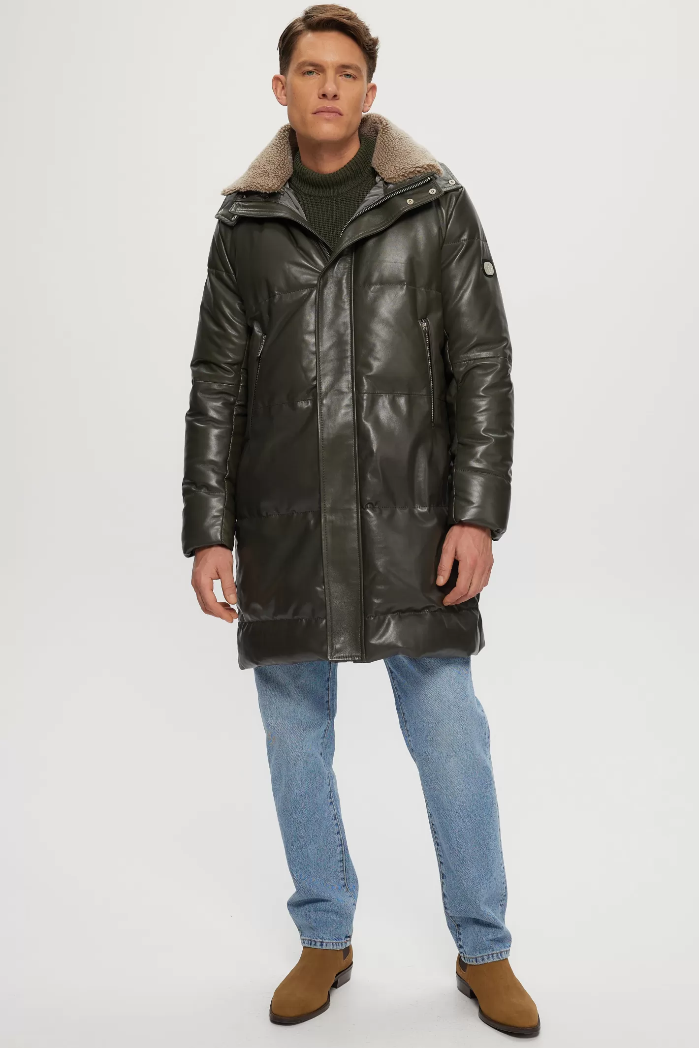 GORSKI Montreal Men's Après-Ski Parka With Detachable Select Shearling Lamb Collar