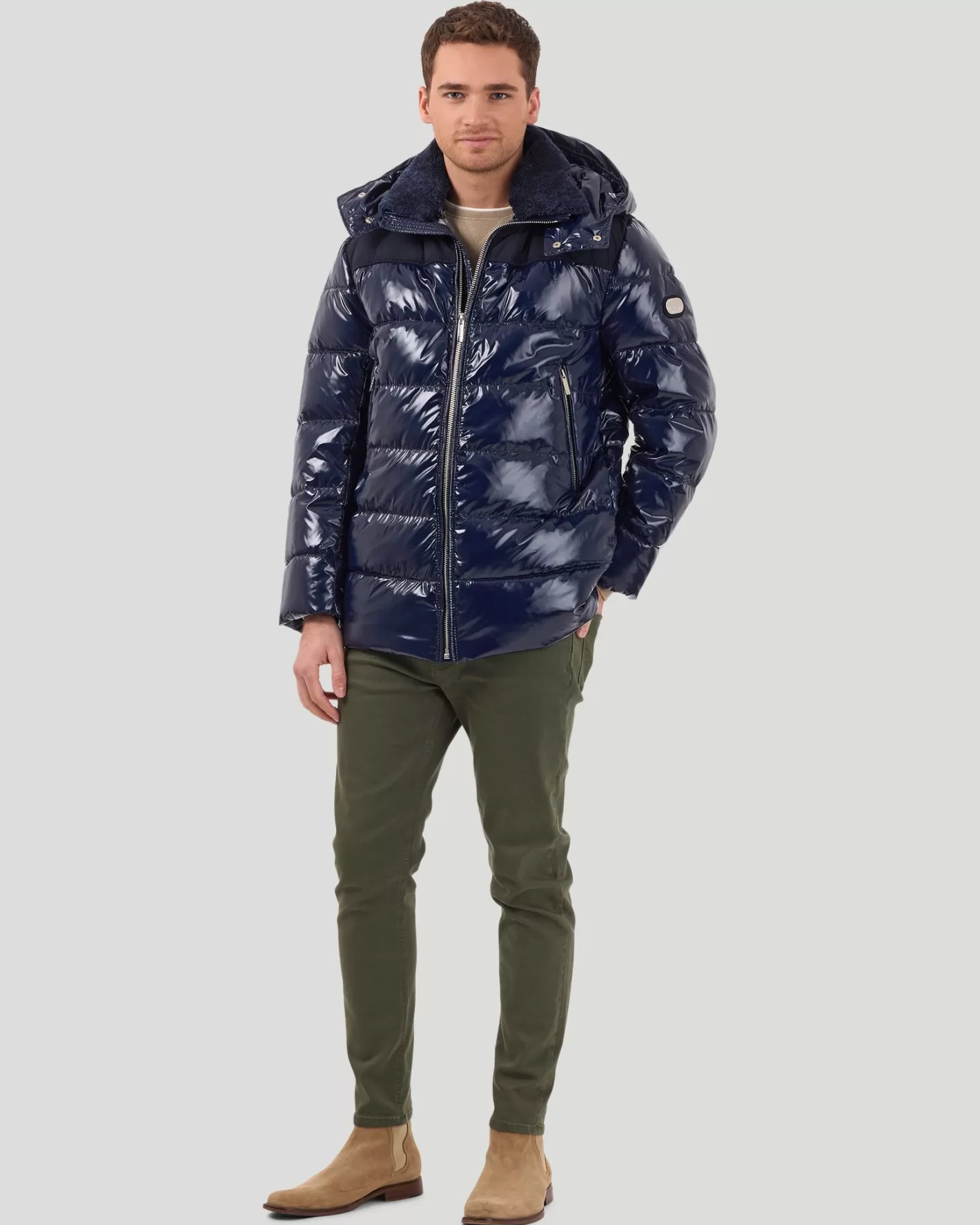 GORSKI Montreal Men's Après-Ski Parka With Detachable Select Shearling Lamb Collar