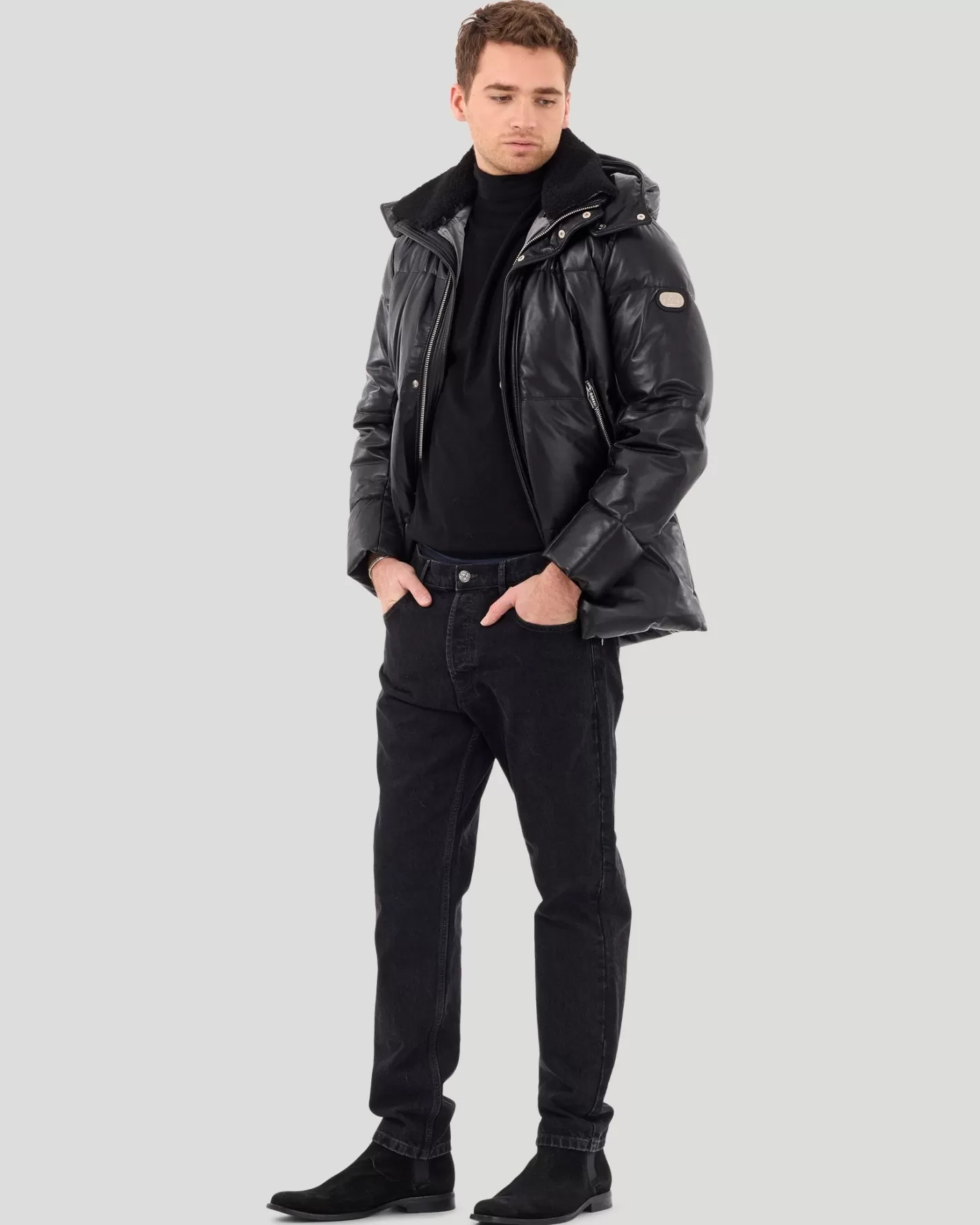 GORSKI Montreal Men's Après-Ski Parka With Detachable Select Shearling Lamb Collar