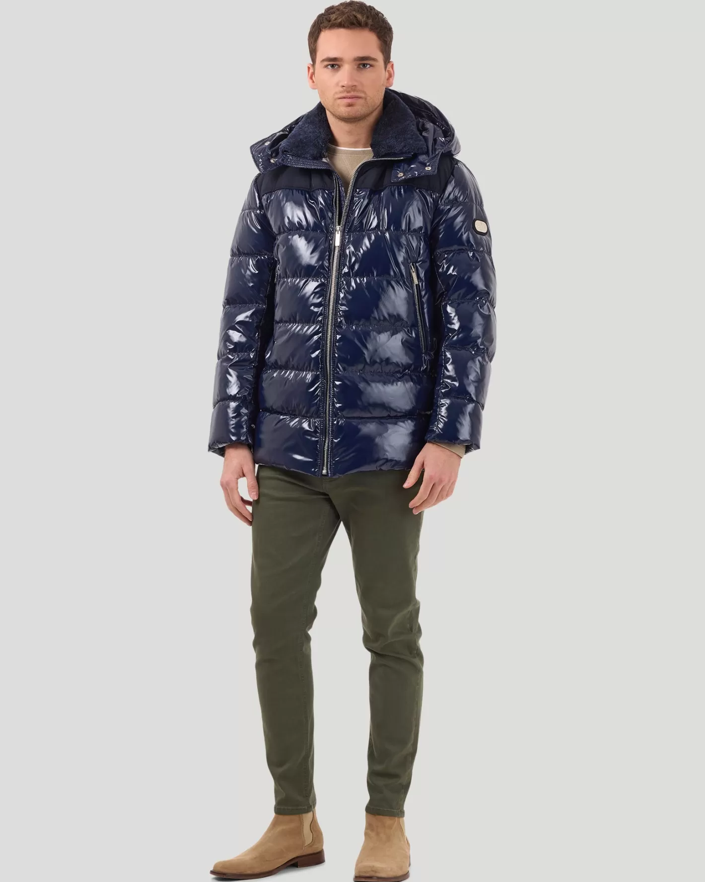 GORSKI Montreal Men's Après-Ski Parka With Detachable Select Shearling Lamb Collar