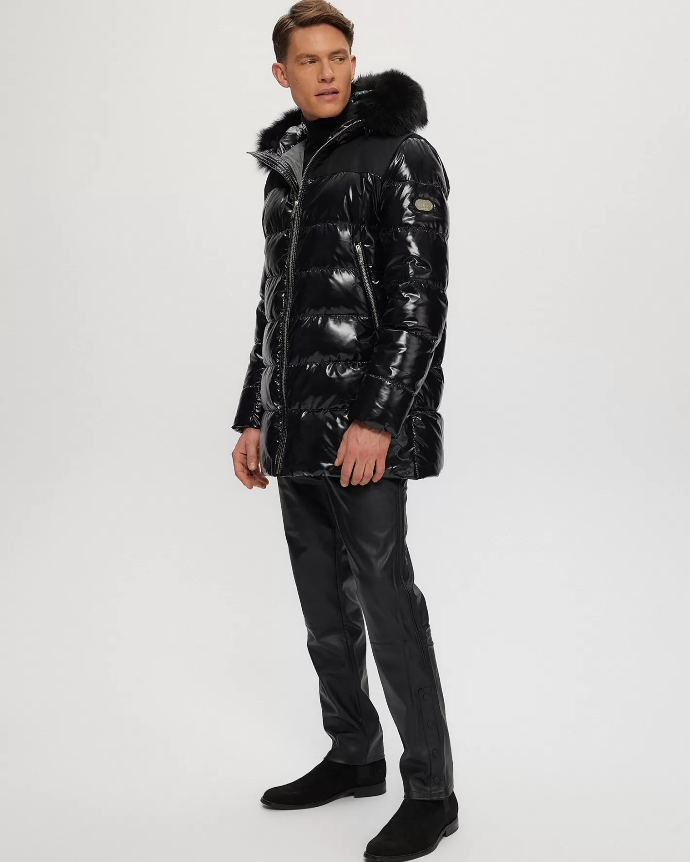 GORSKI Montreal Men's Après-Ski Parka With Detachable Toscana Shearling Lamb Hood Trim