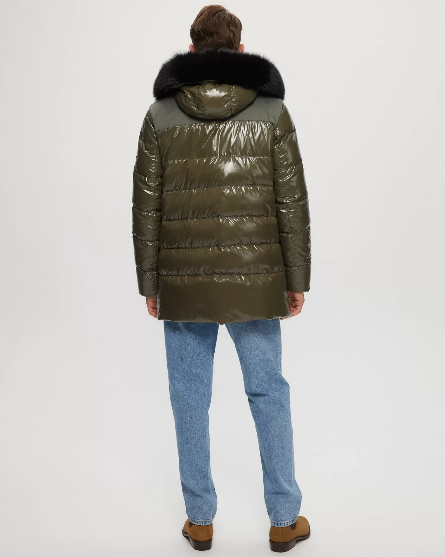 GORSKI Montreal Men's Après-Ski Parka With Detachable Toscana Shearling Lamb Hood Trim