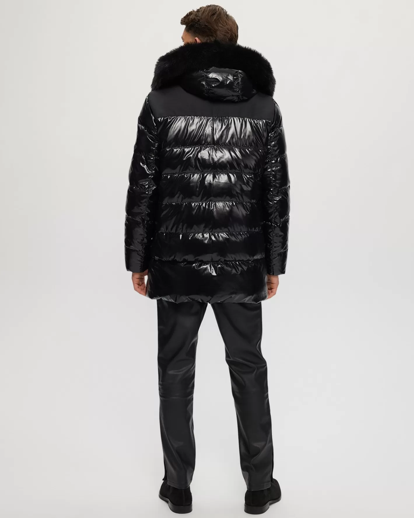 GORSKI Montreal Men's Après-Ski Parka With Detachable Toscana Shearling Lamb Hood Trim