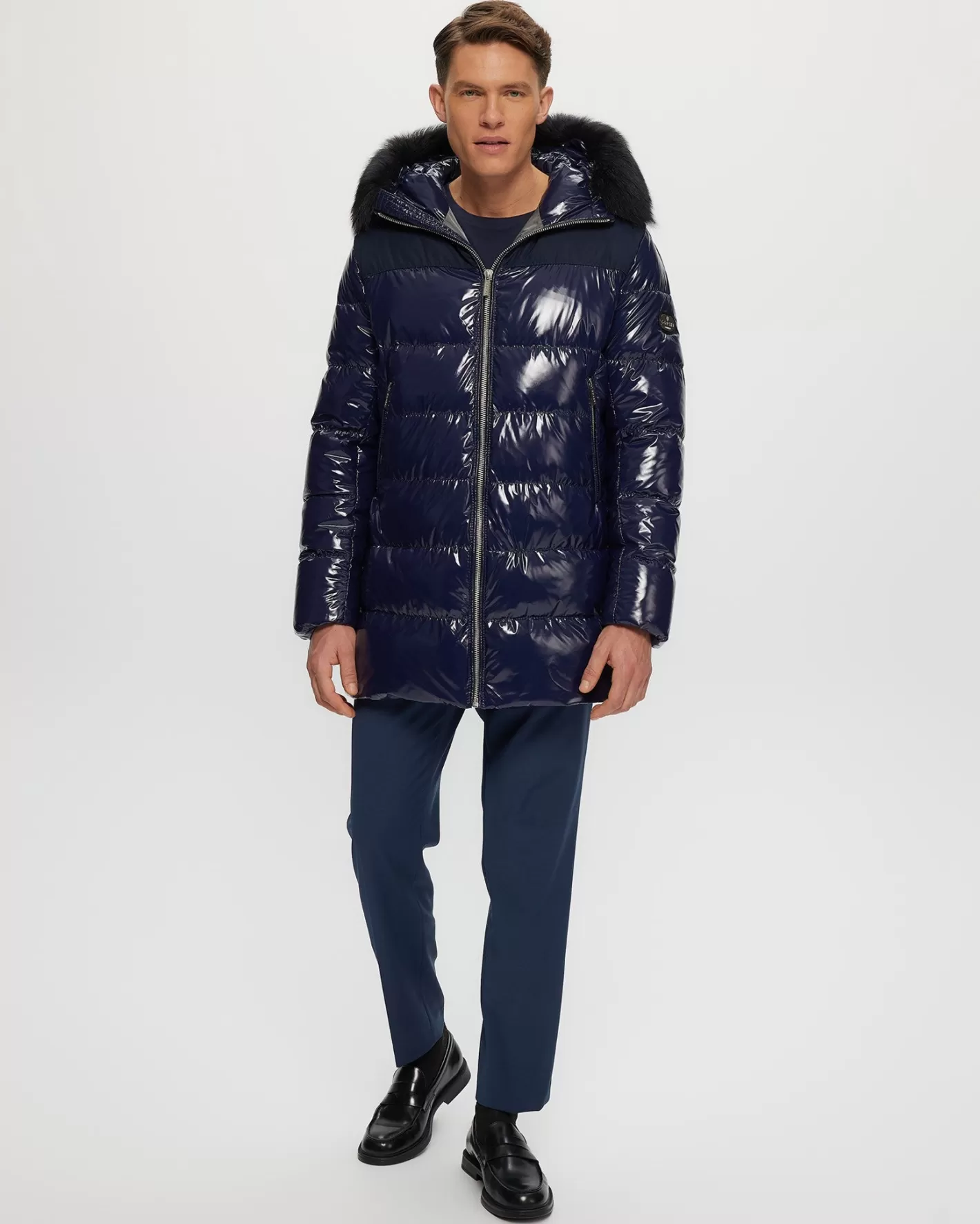GORSKI Montreal Men's Après-Ski Parka With Detachable Toscana Shearling Lamb Hood Trim