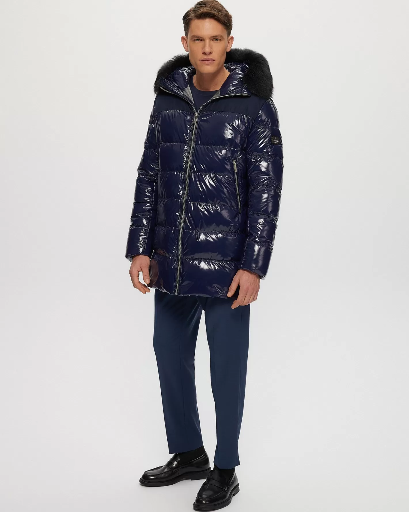 GORSKI Montreal Men's Après-Ski Parka With Detachable Toscana Shearling Lamb Hood Trim