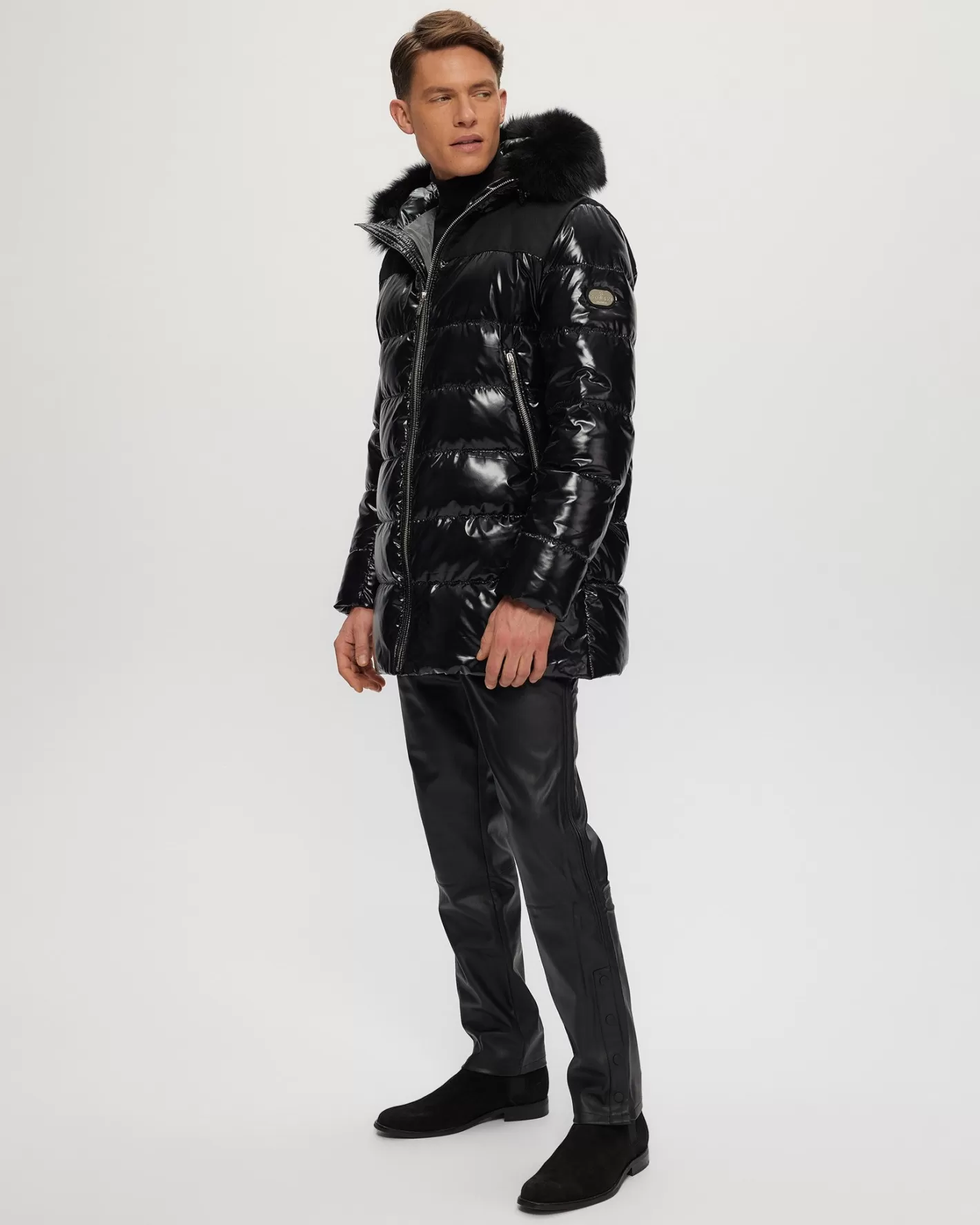 GORSKI Montreal Men's Après-Ski Parka With Detachable Toscana Shearling Lamb Hood Trim