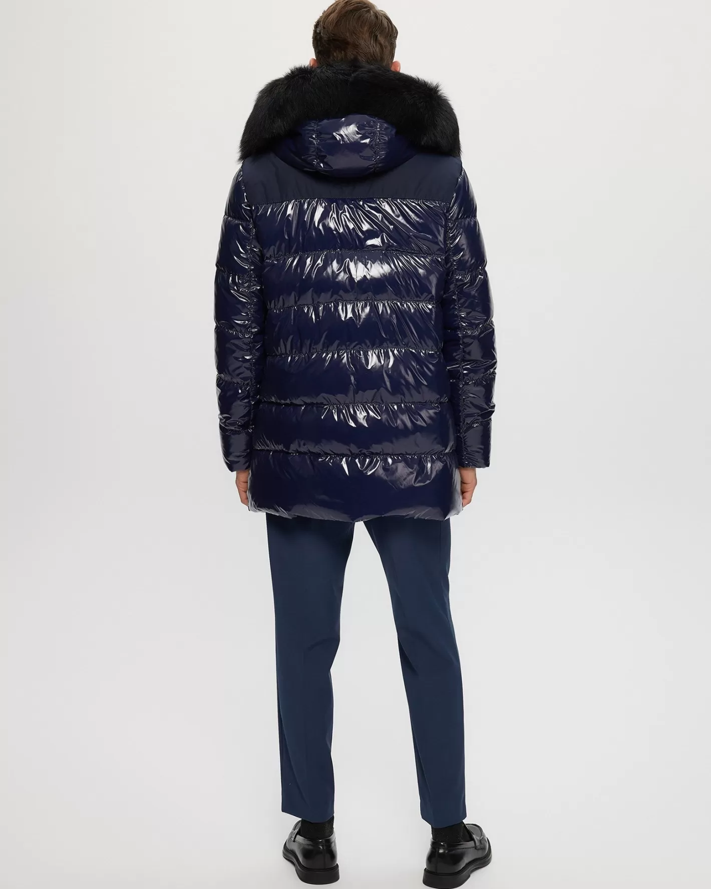 GORSKI Montreal Men's Après-Ski Parka With Detachable Toscana Shearling Lamb Hood Trim
