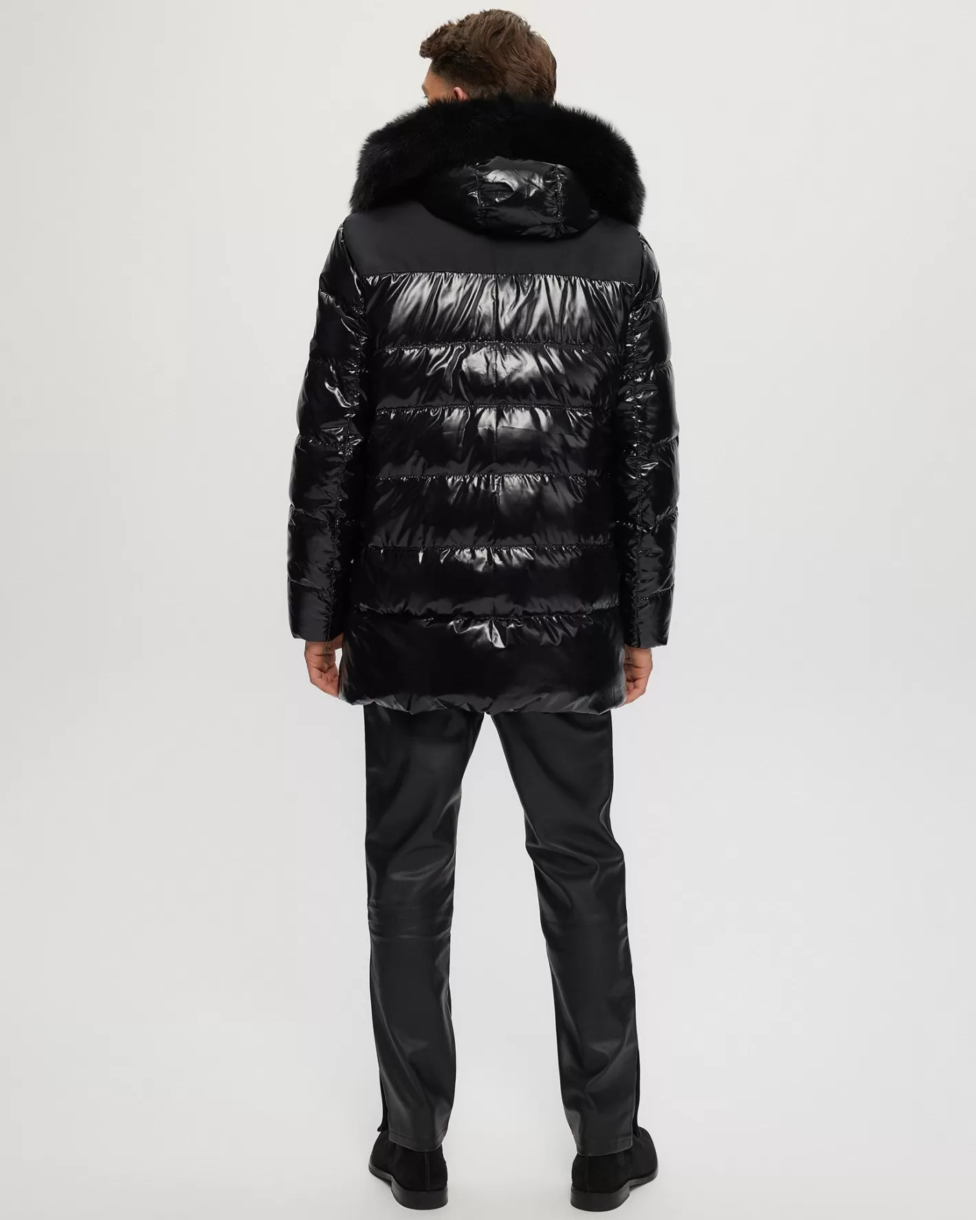 GORSKI Montreal Men's Après-Ski Parka With Detachable Toscana Shearling Lamb Hood Trim