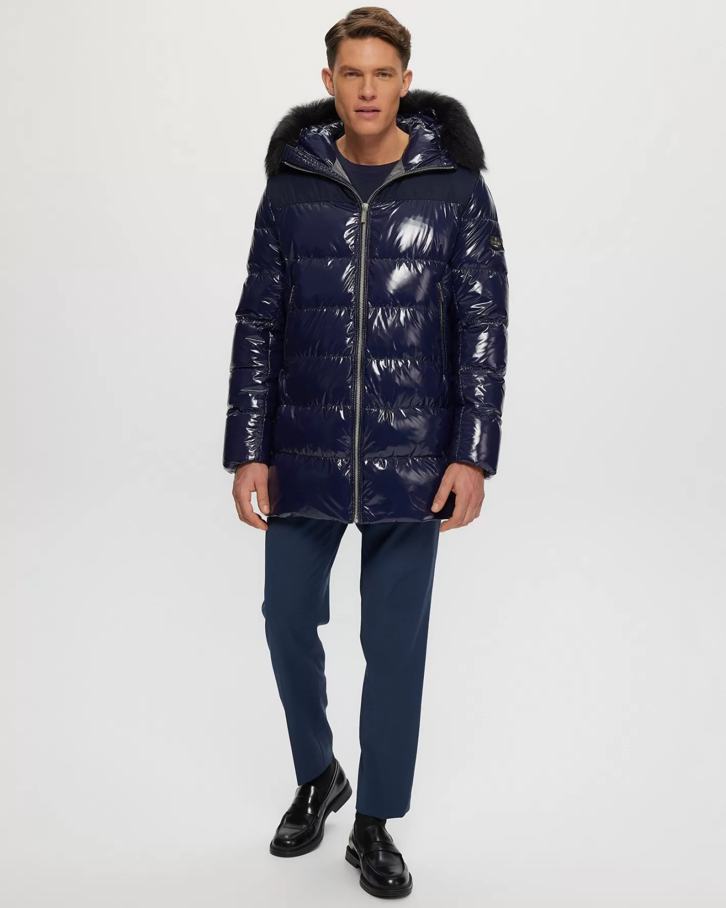 GORSKI Montreal Men's Après-Ski Parka With Detachable Toscana Shearling Lamb Hood Trim