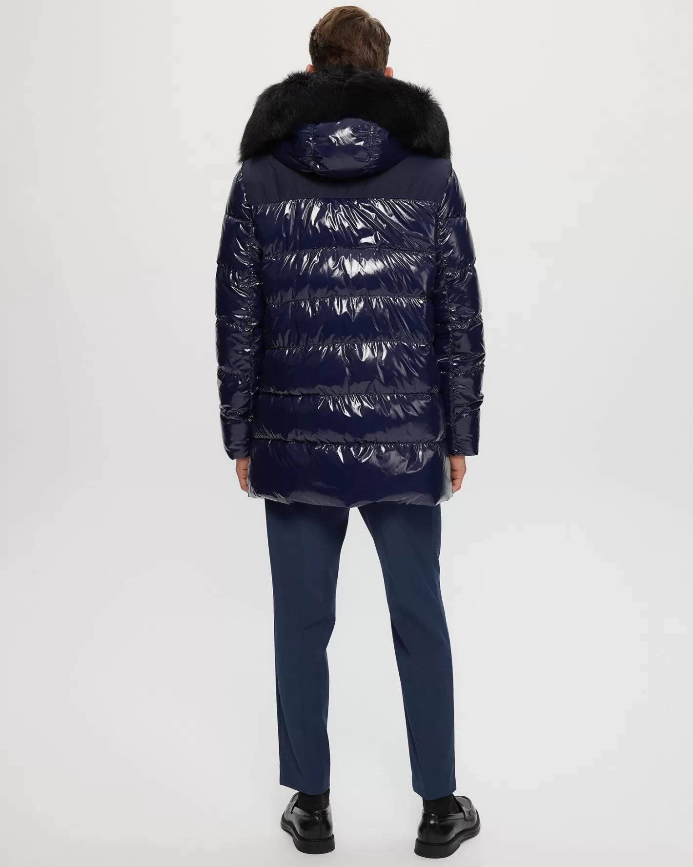GORSKI Montreal Men's Après-Ski Parka With Detachable Toscana Shearling Lamb Hood Trim