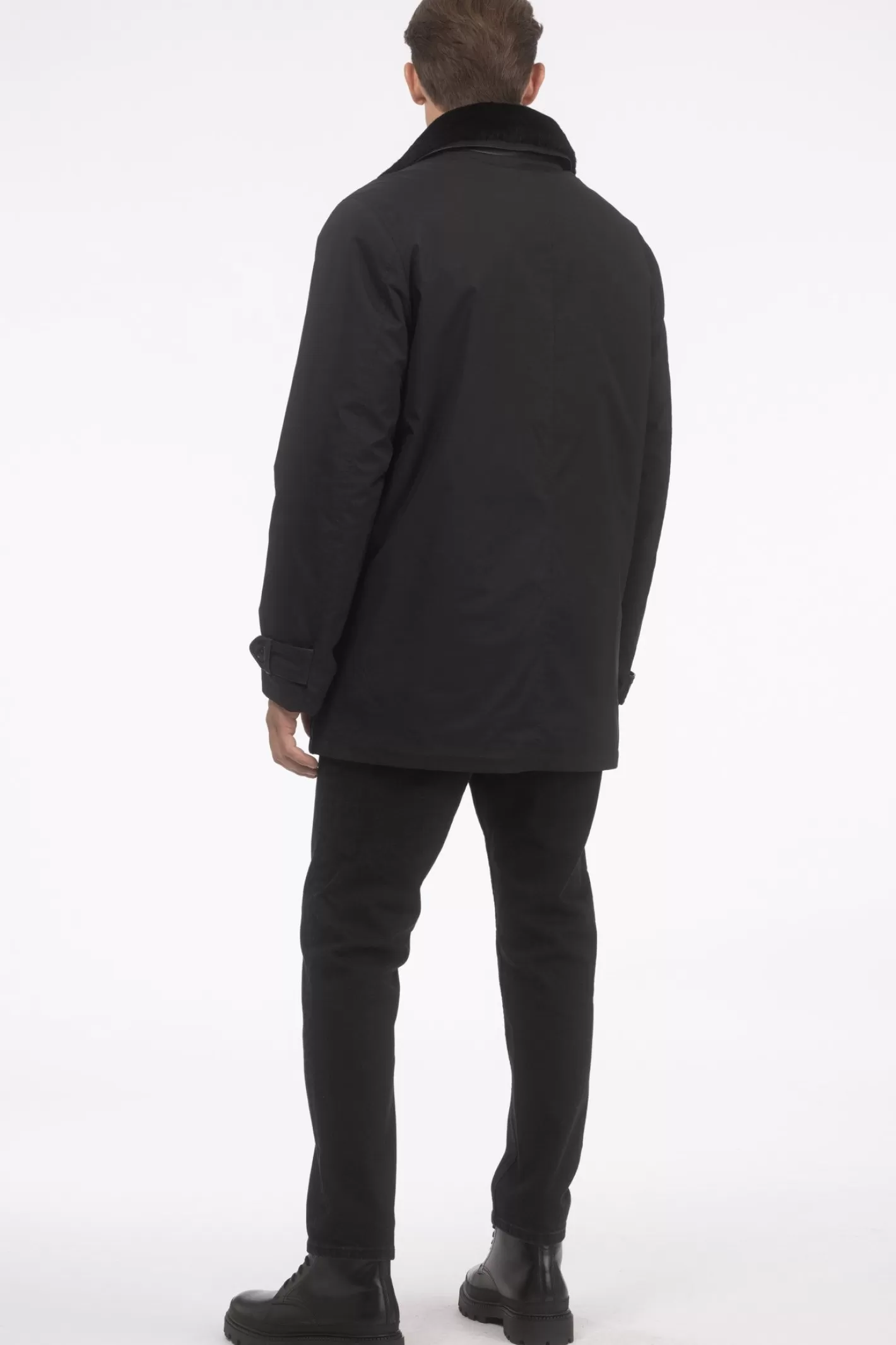 GORSKI Montreal Men's Coat With Detachable Select Shearling Lamb Lining And Collar