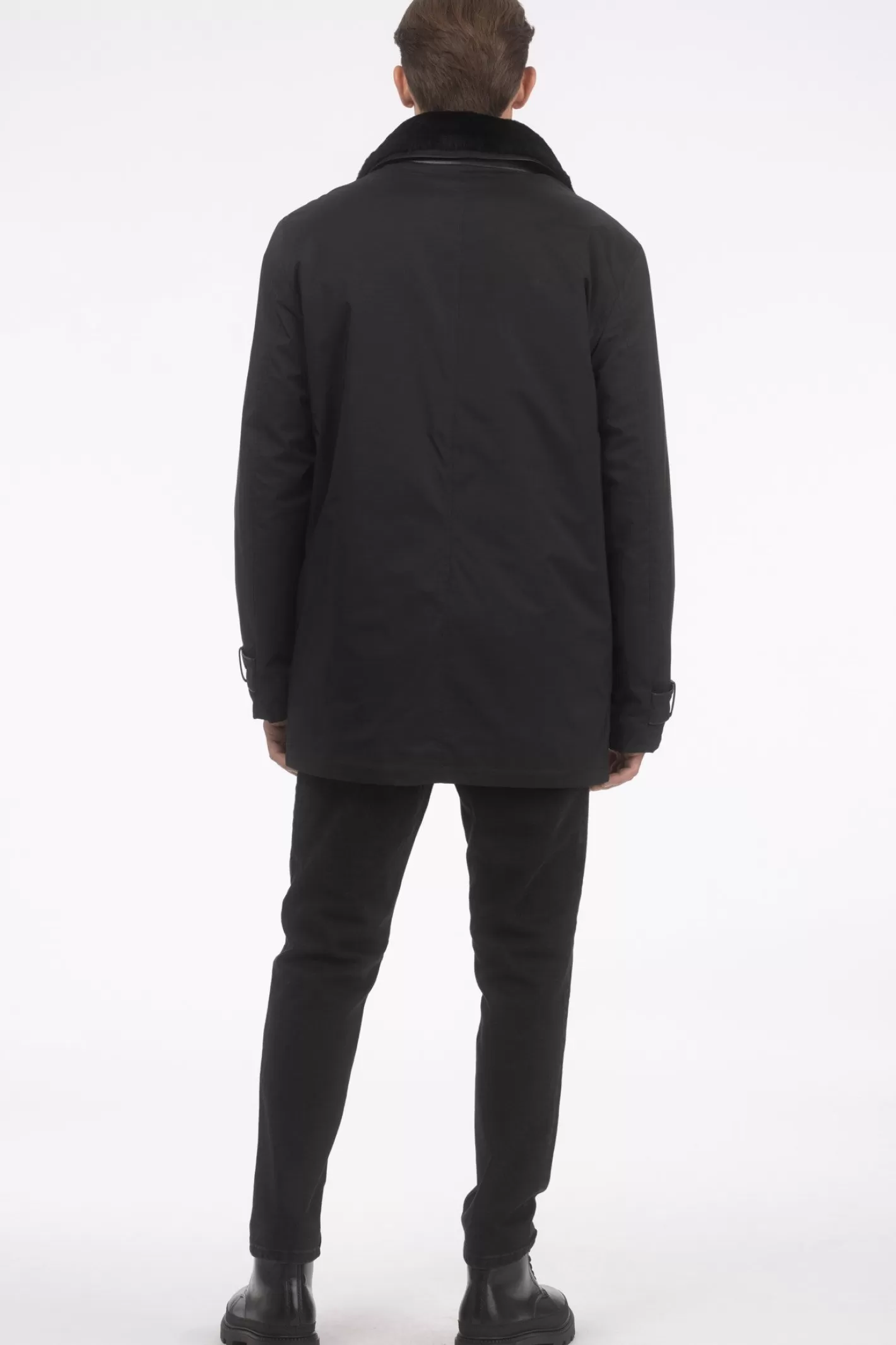 GORSKI Montreal Men's Coat With Detachable Select Shearling Lamb Lining And Collar