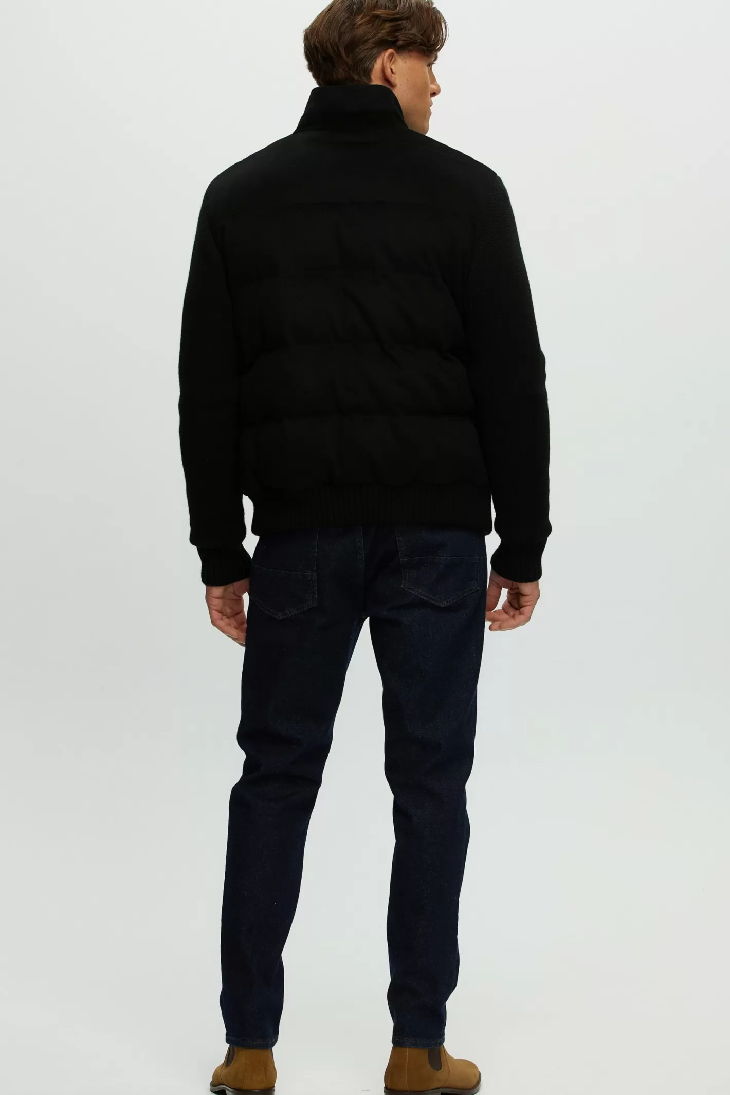 GORSKI Montreal Men's Loro Piana Cashmere & Wool Jacket With Select Shearling Lamb Collar