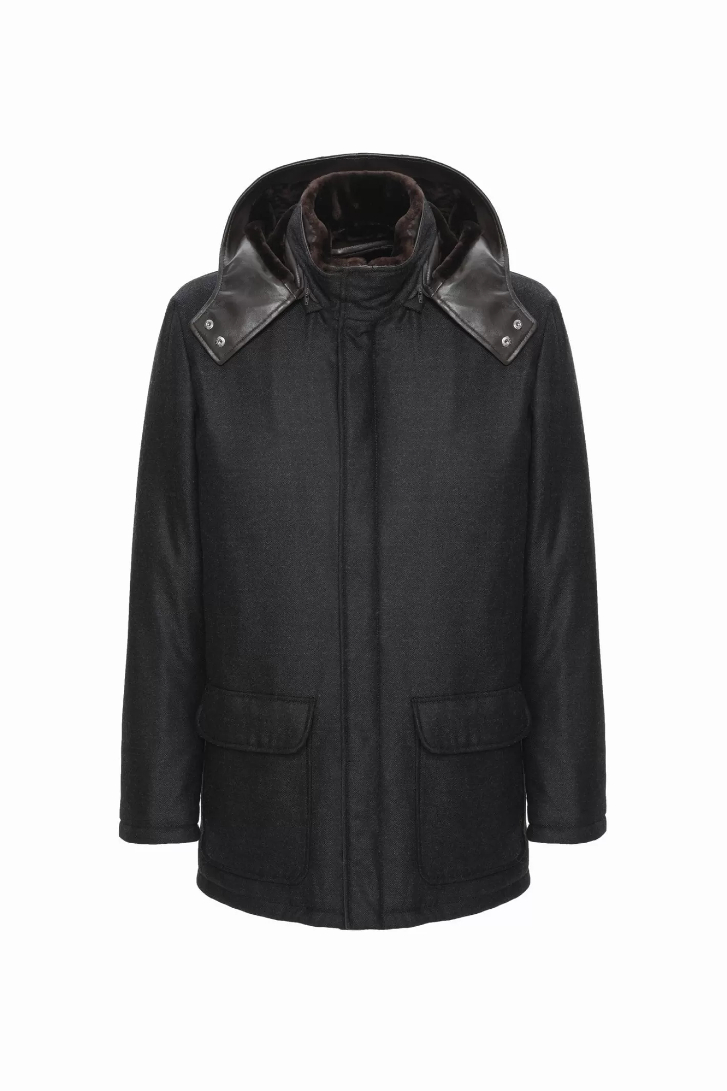 GORSKI Montreal Men's Loro Piana Cashmere & Wool Parka With Select Shearling Lamb Lining