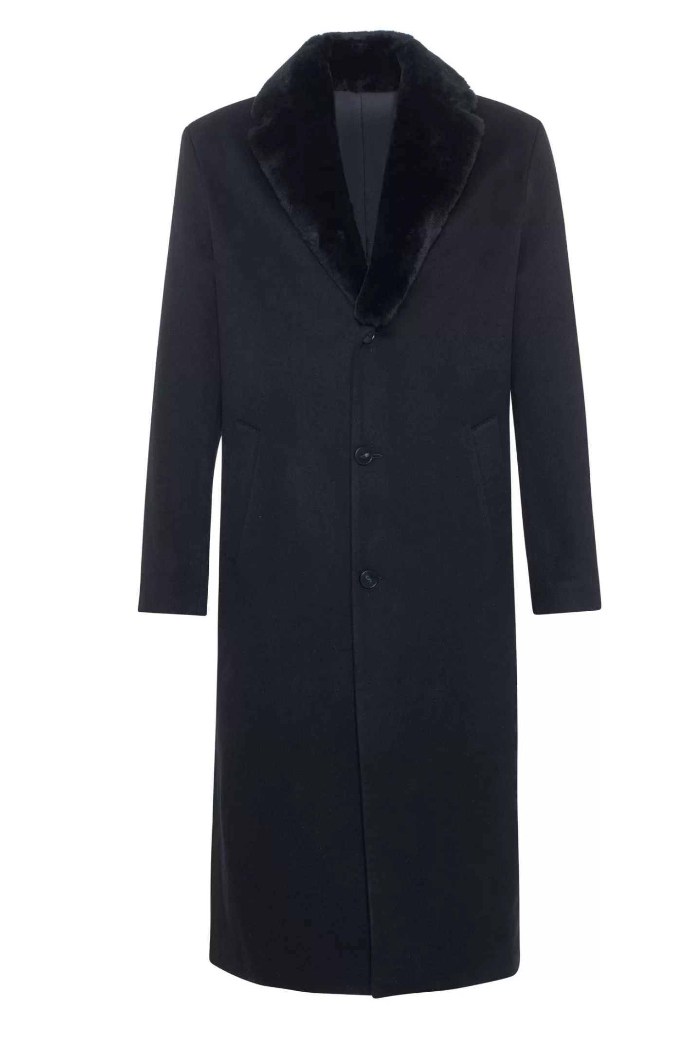 GORSKI Montreal Men's Loro Piana Cashmere Coat With Detachable Select Shearling Lamb Collar