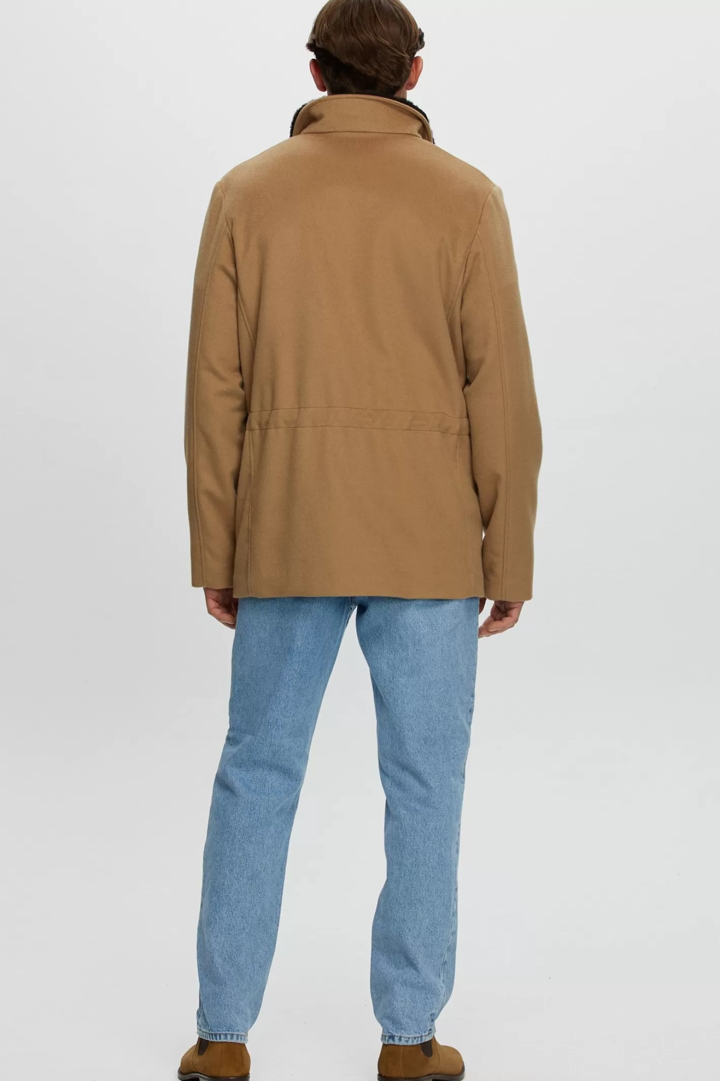 GORSKI Montreal Men's Loro Piana Cashmere Jacket With Detachable Select Shearling Lamb Collar