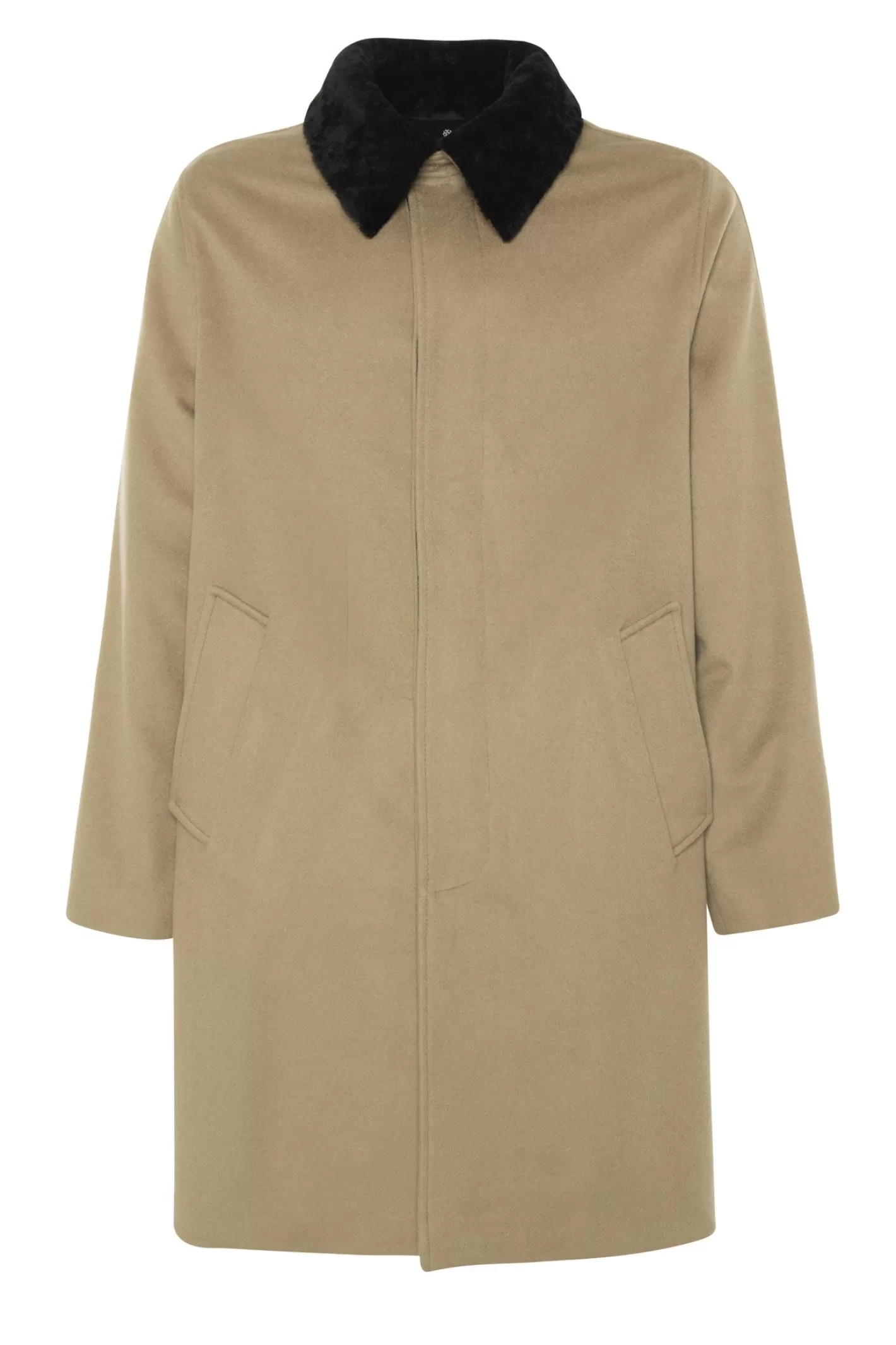 GORSKI Montreal Men's Loro Piana Cashmere Short Coat With Detachable Select Shearling Lamb Collar