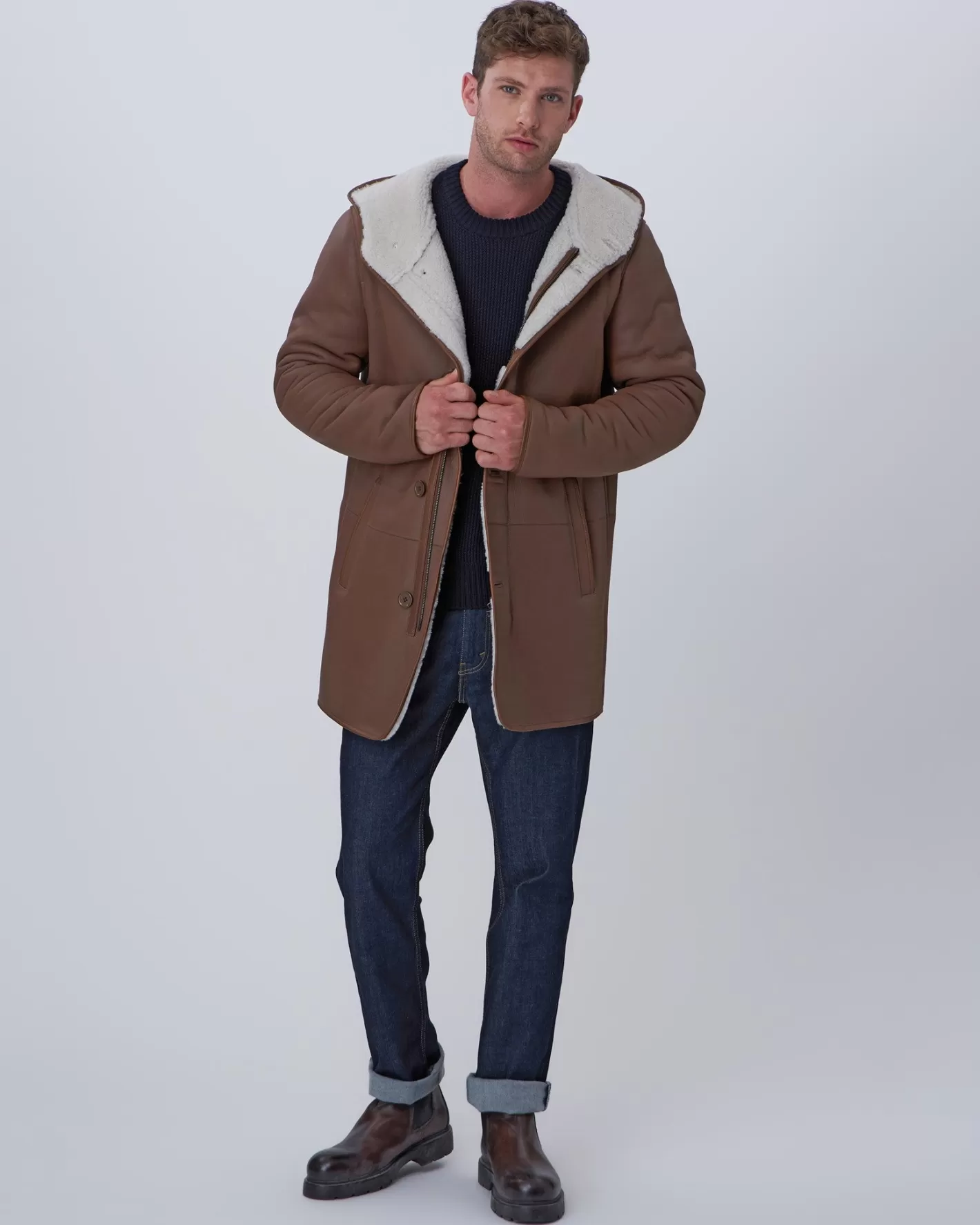 GORSKI Montreal Men's Merino Shearling Lamb Parka