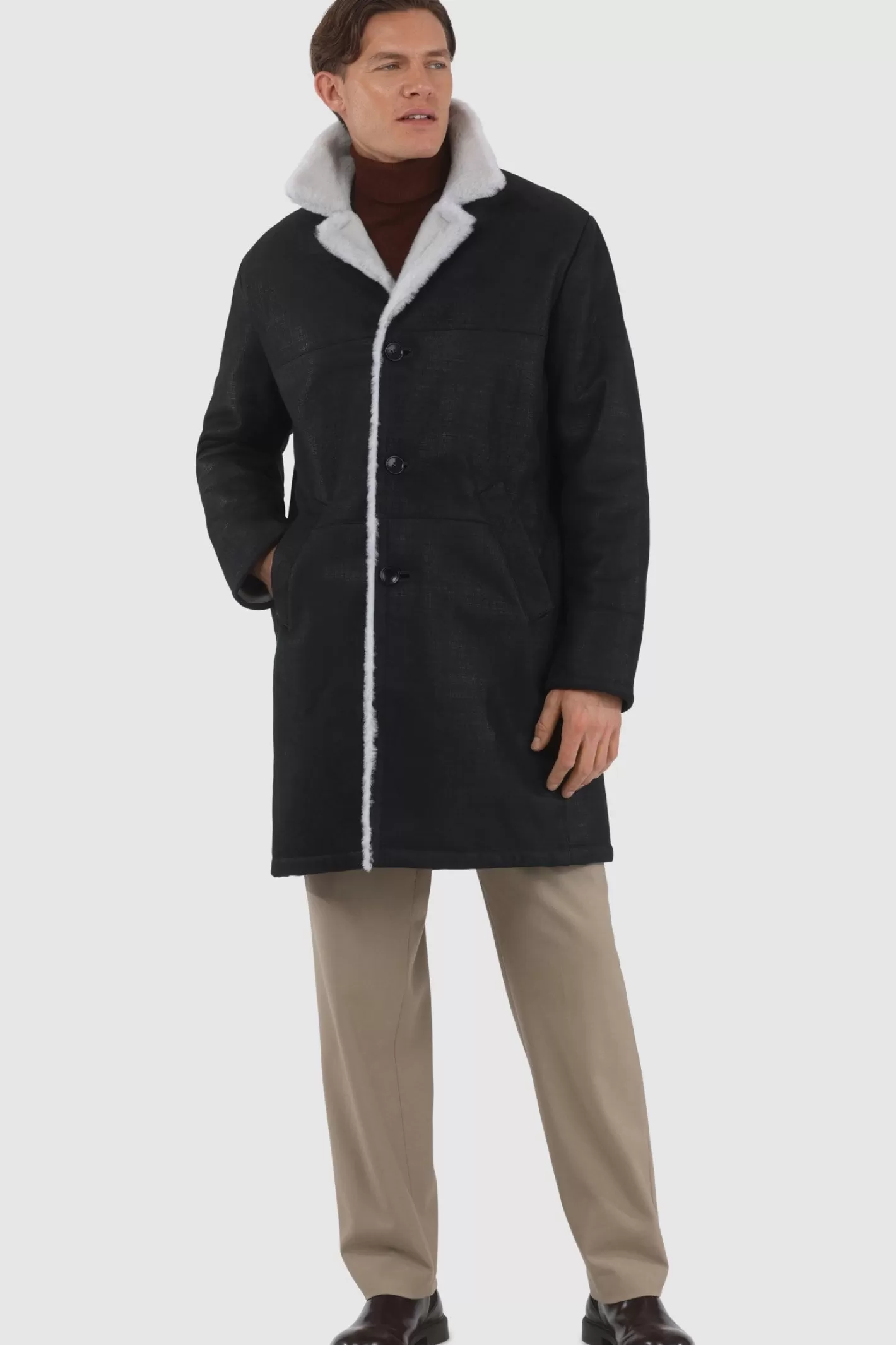 GORSKI Montreal Men's Merino Shearling Lamb Short Coat