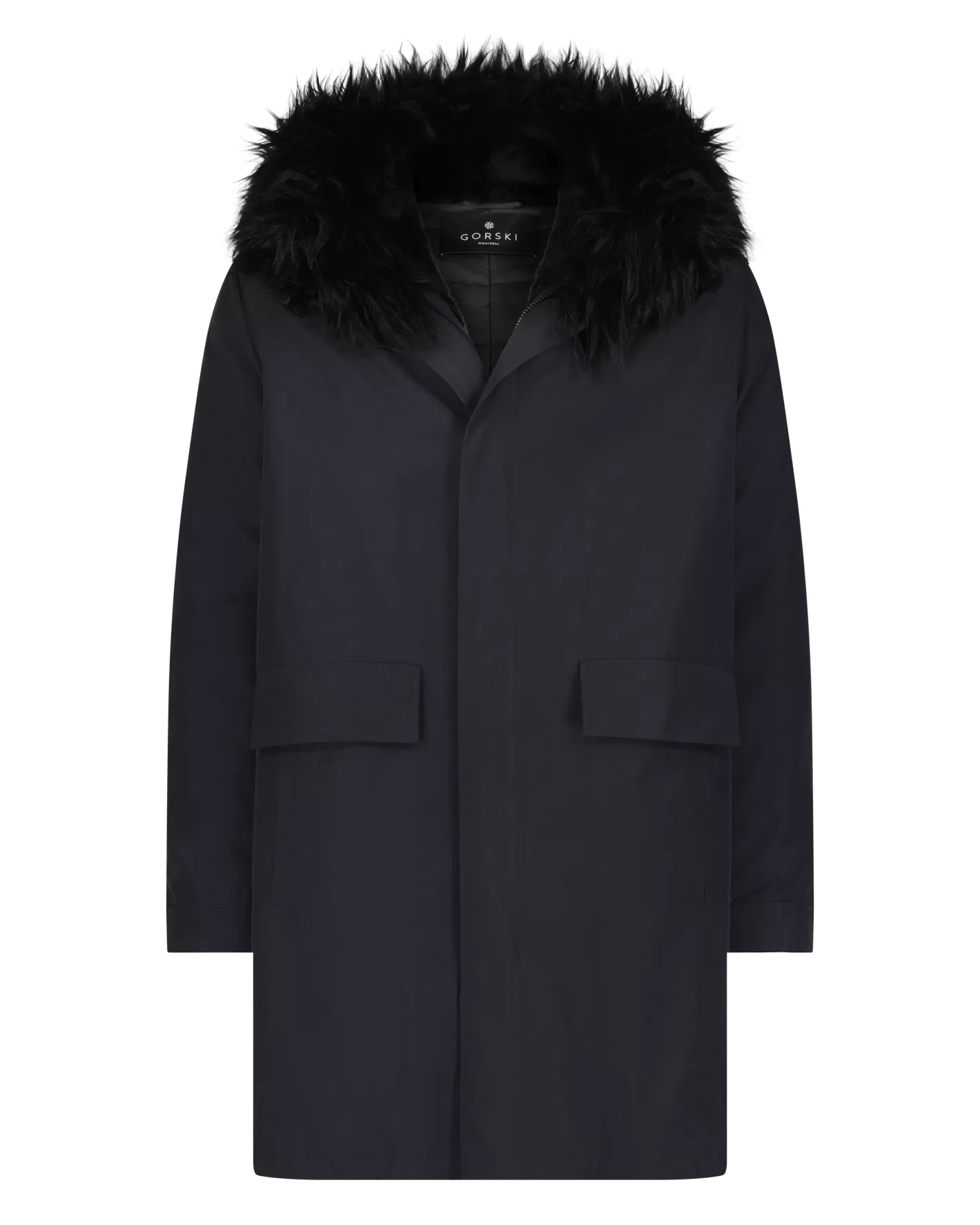 GORSKI Montreal Men's Parka With Select Shearling Lamb Tuxedo And Hood Trim