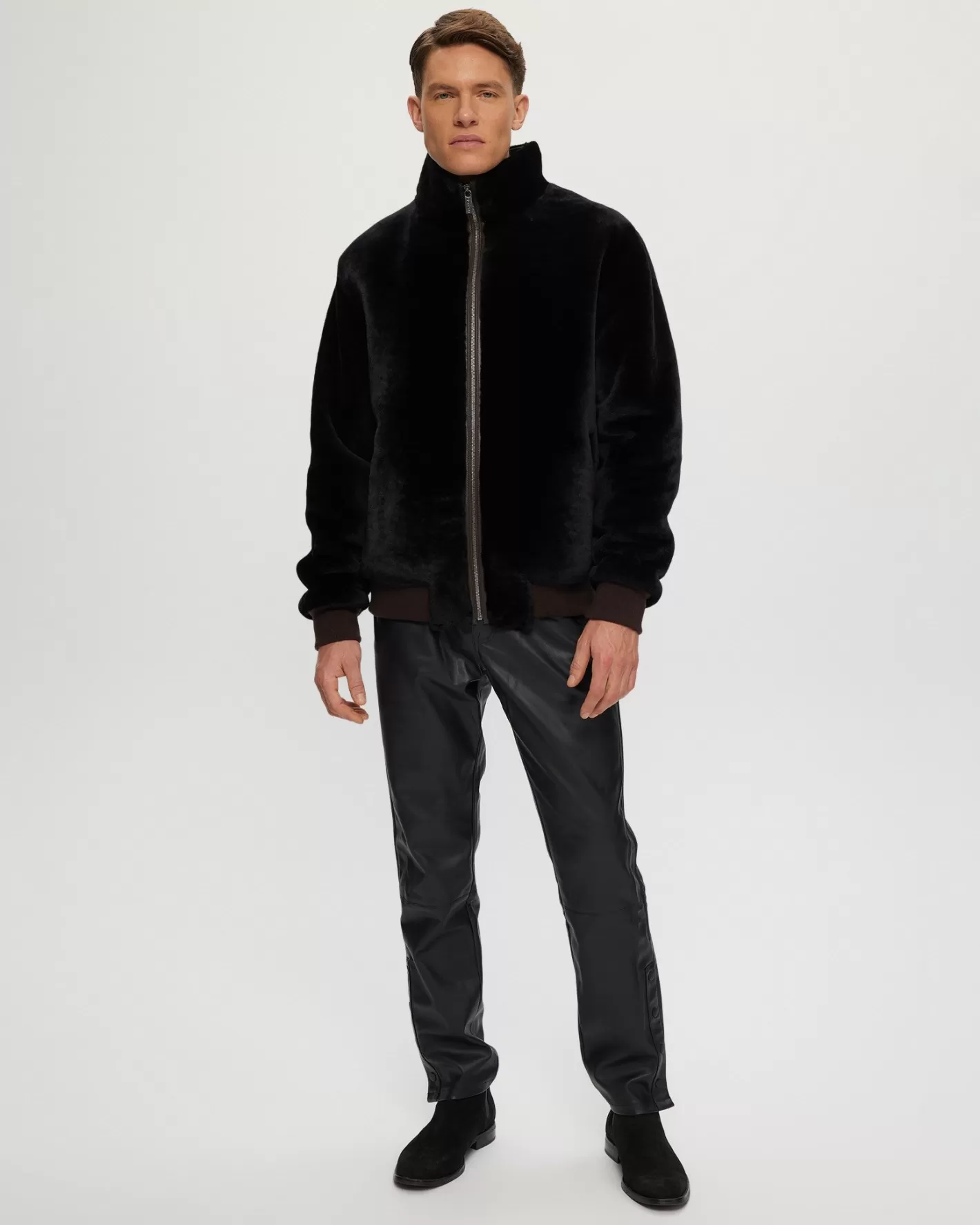 GORSKI Montreal Men's Select Shearling Lamb Bomber Jacket