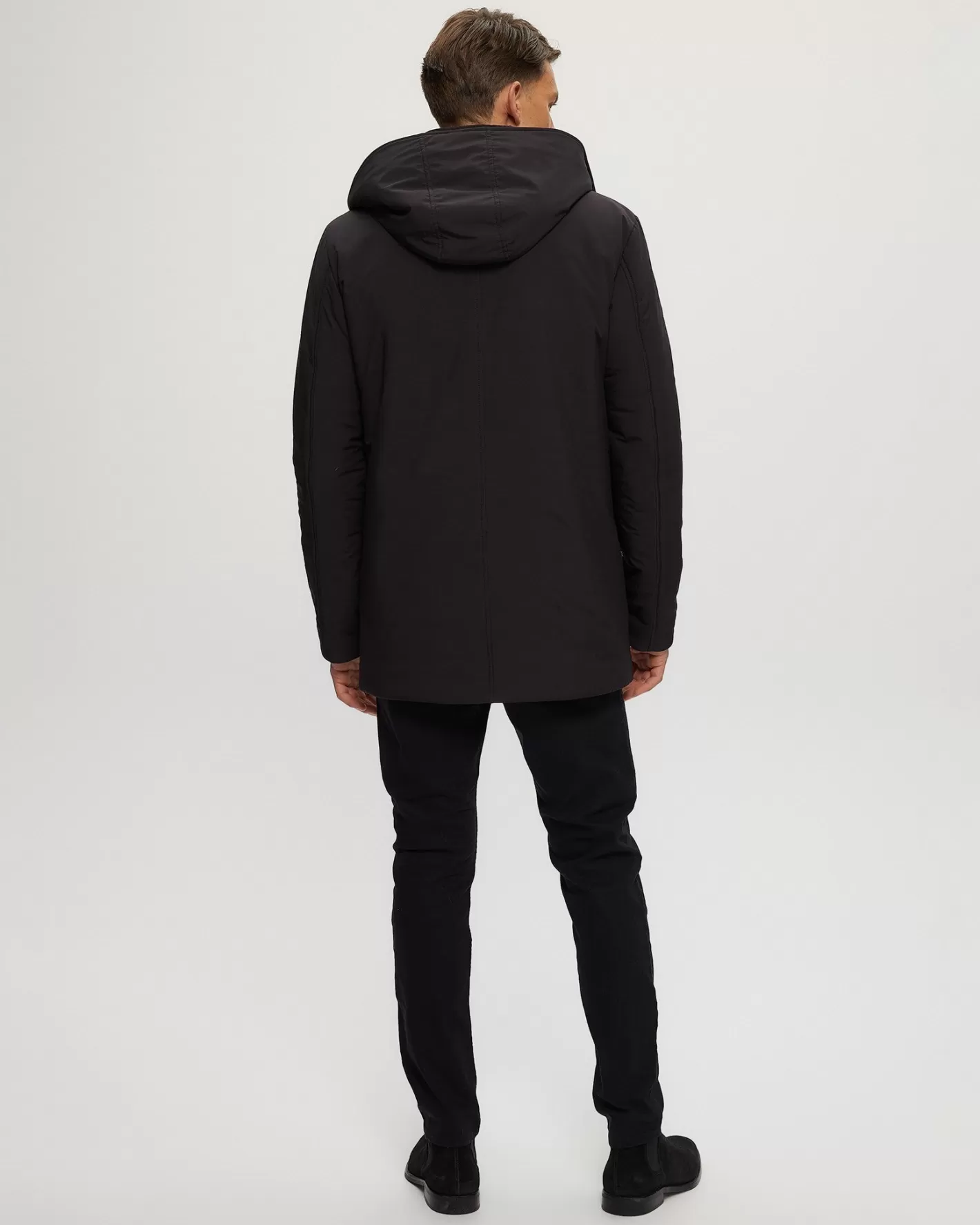GORSKI Montreal Men's Select Shearling Lamb Lined Parka With Leather Trim And Detachable Select Shearling Lamb Collar And Hood