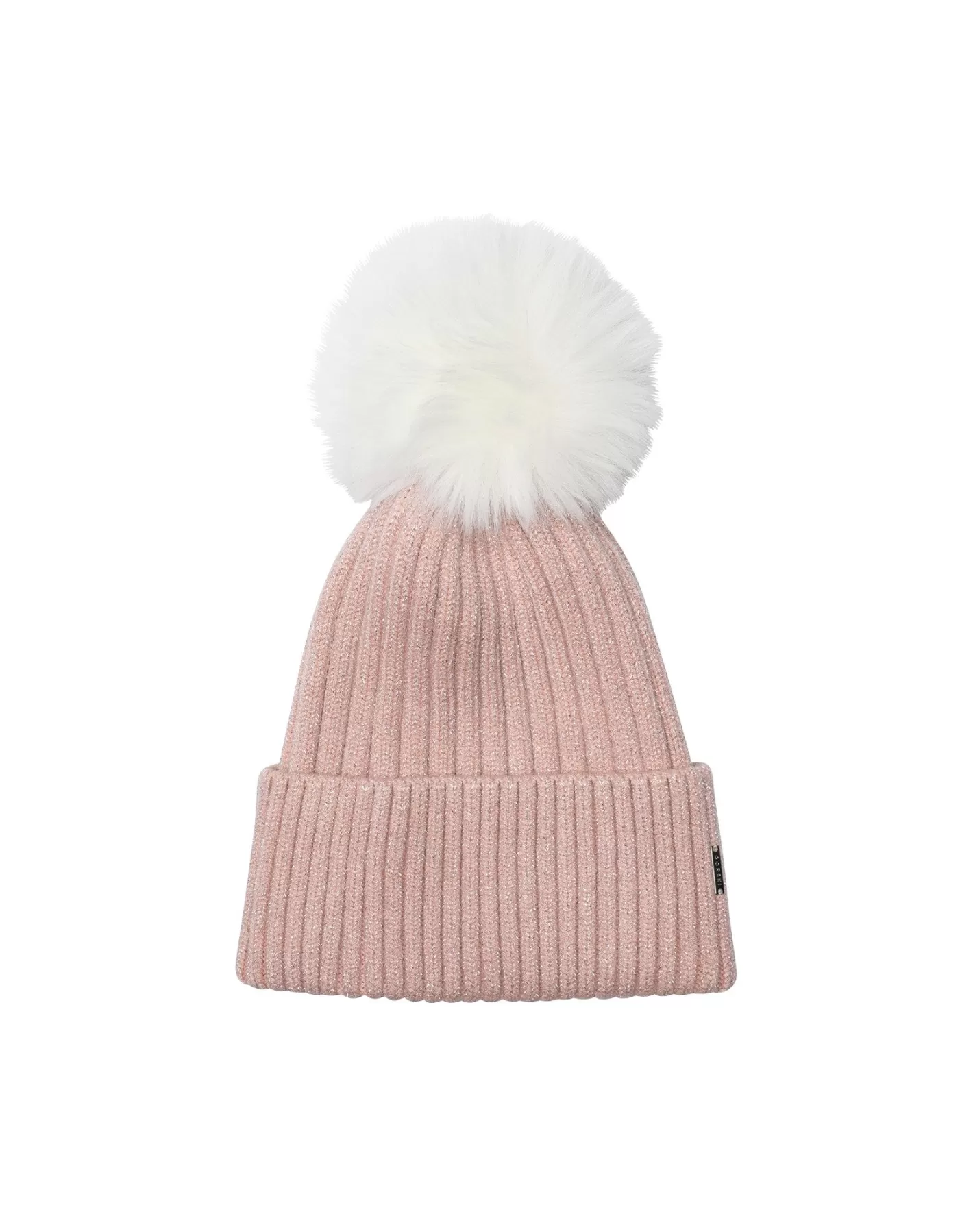 Women GORSKI Montreal Metallic Wool Blend Knit Hat With Toscana Shearling Lamb Pompom
