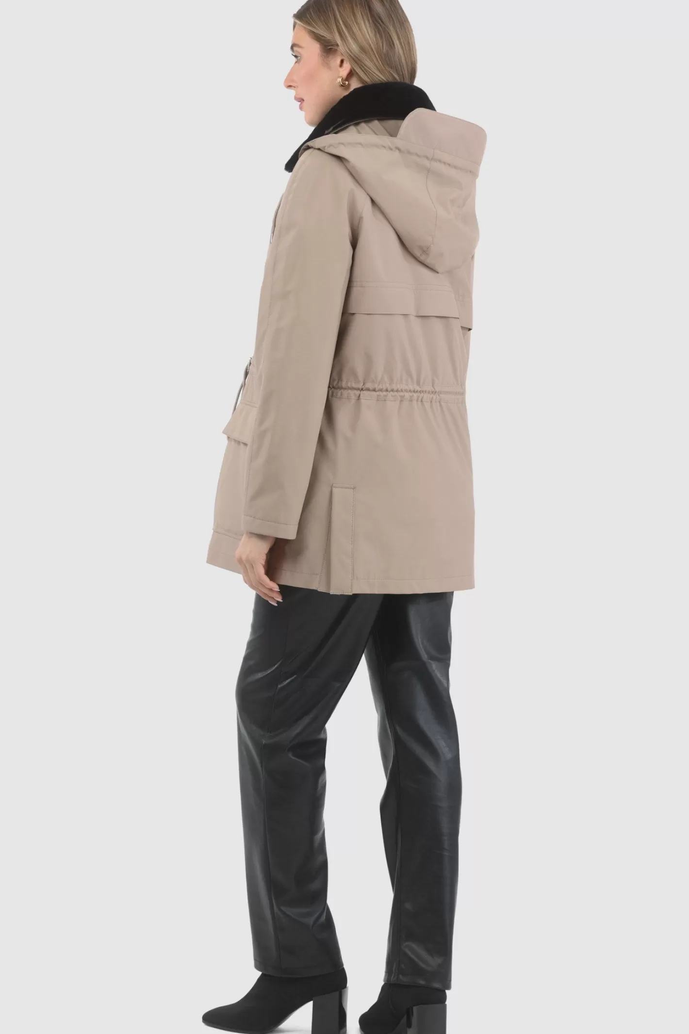 Women GORSKI Montreal Parka With Detachable Hood And Select Shearling Lamb Collar, Removable Vest (2 Pcs)