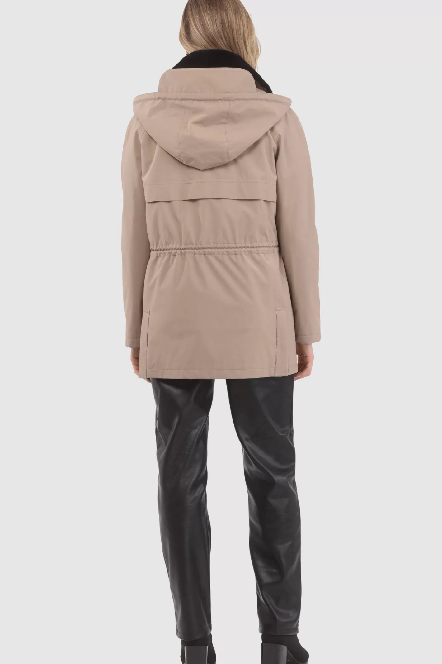 Women GORSKI Montreal Parka With Detachable Hood And Select Shearling Lamb Collar, Removable Vest (2 Pcs)