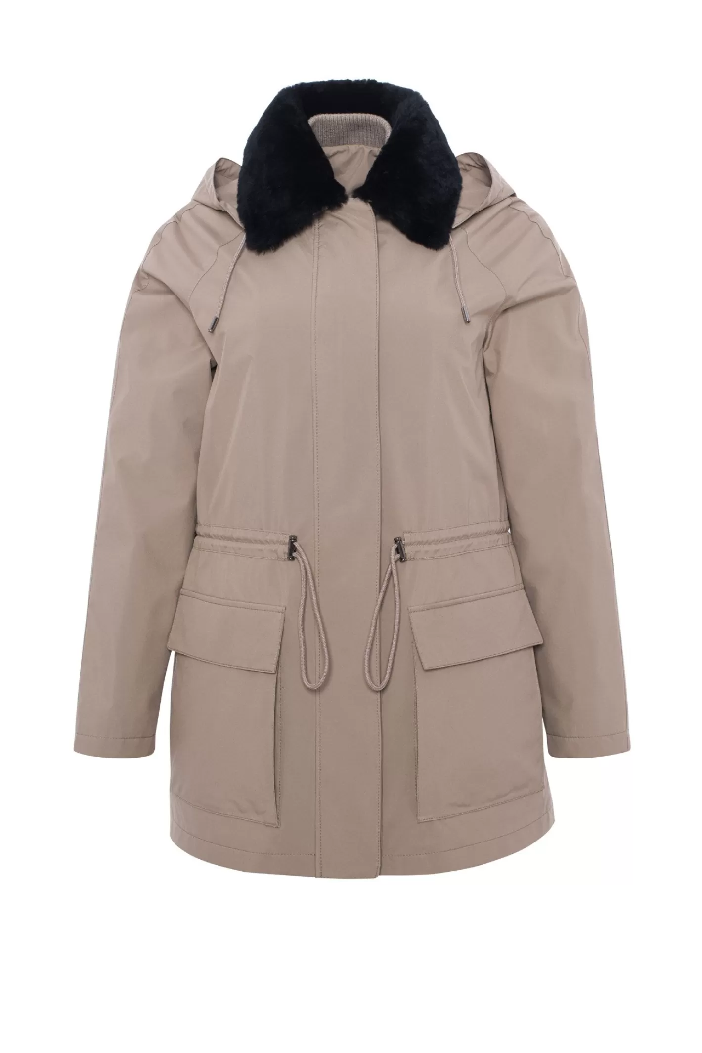 Women GORSKI Montreal Parka With Detachable Hood And Select Shearling Lamb Collar, Removable Vest (2 Pcs)