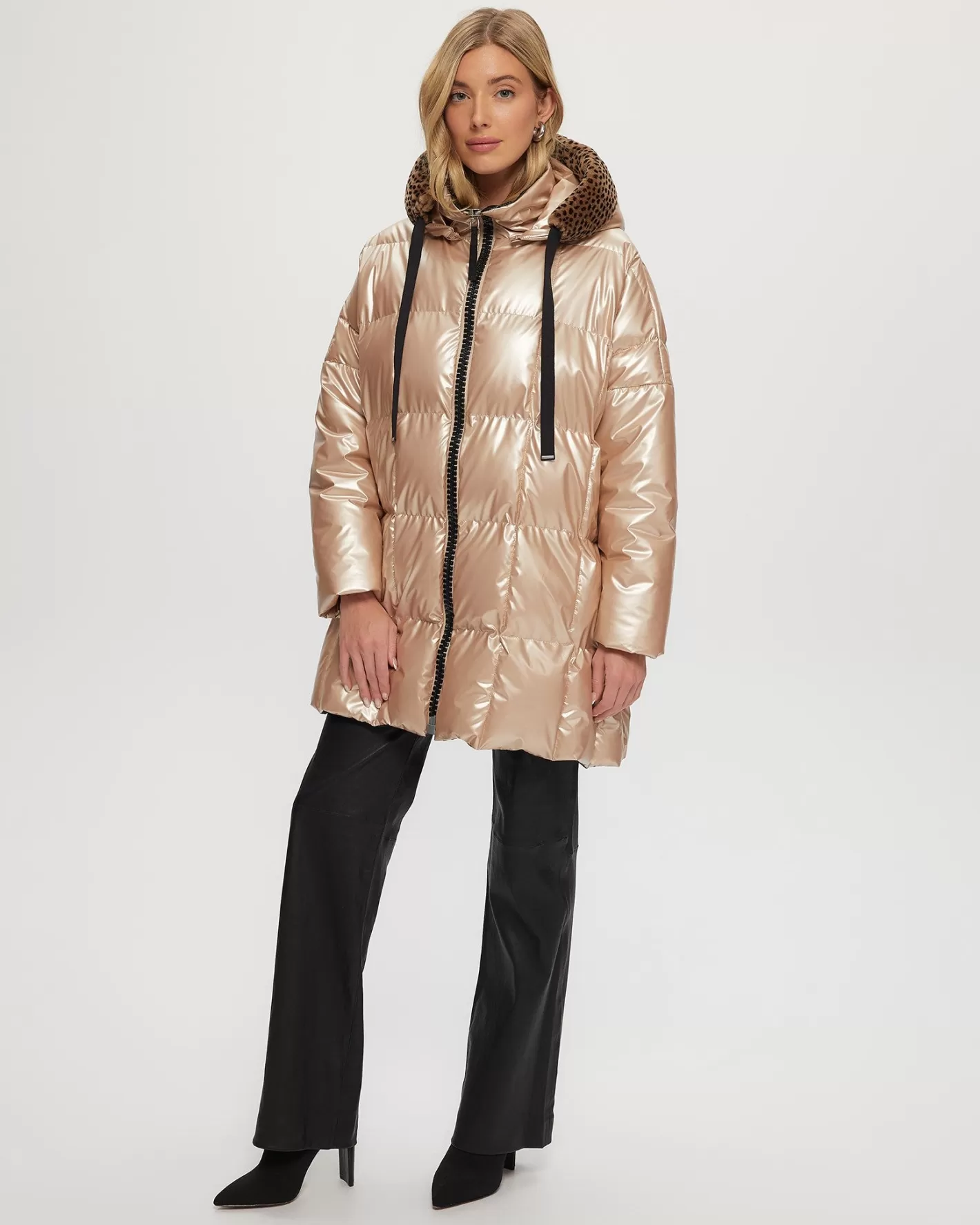 Women GORSKI Montreal Quilted Parka With Select Shearling Lamb Hood Trim