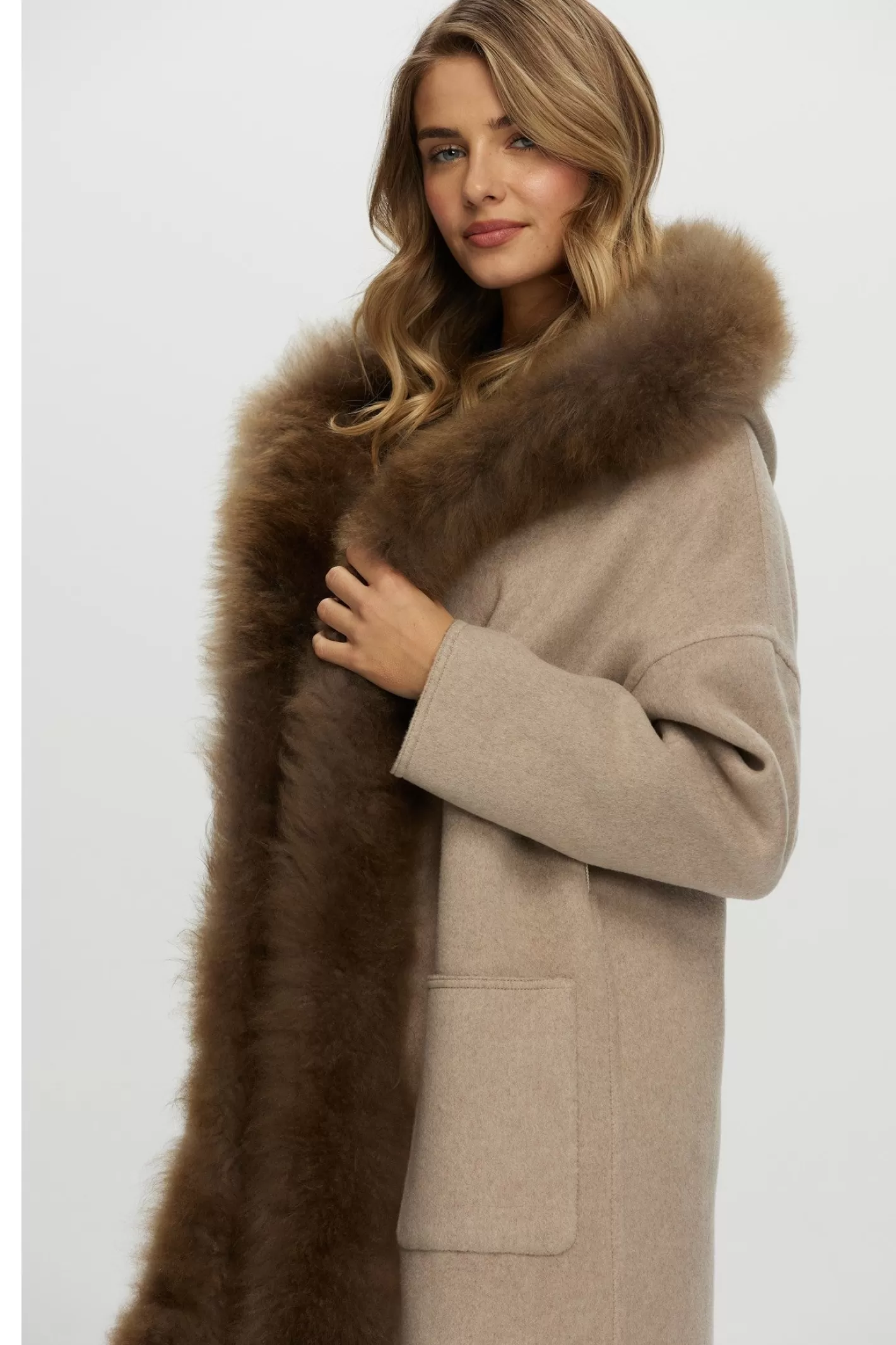Women GORSKI Montreal Reversible Loro Piana Cashmere Parka With Select Cashmere Goat Trim