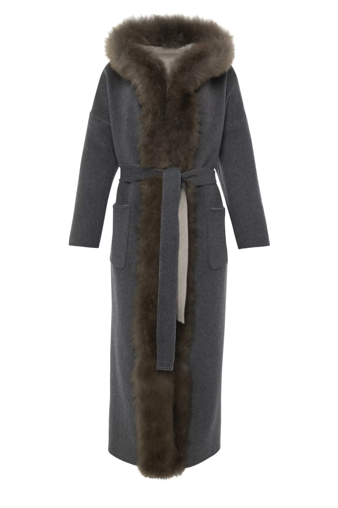 Women GORSKI Montreal Reversible Loro Piana Cashmere Parka With Select Cashmere Goat Trim