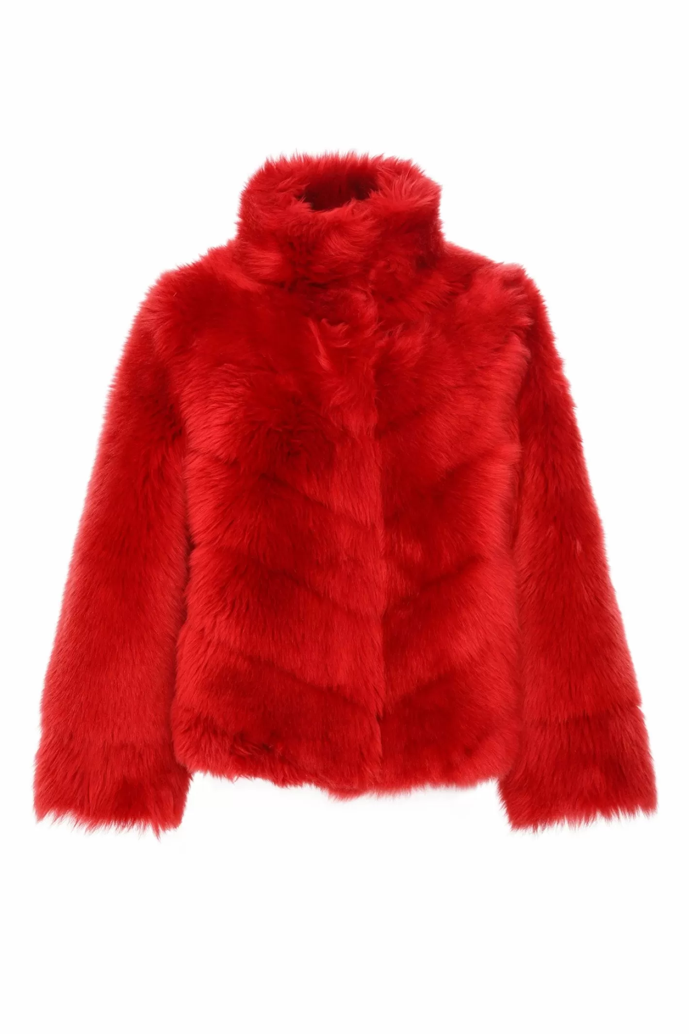 Women GORSKI Montreal Reversible Merinillo Shearling Lamb Chevron Jacket With Horizontal Bottom