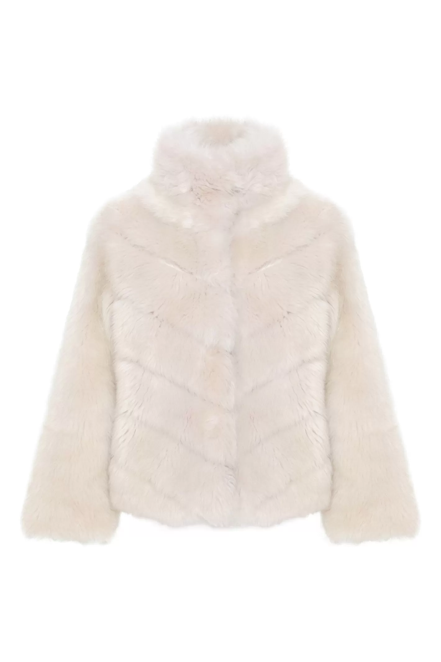 Women GORSKI Montreal Reversible Merinillo Shearling Lamb Chevron Jacket With Horizontal Bottom