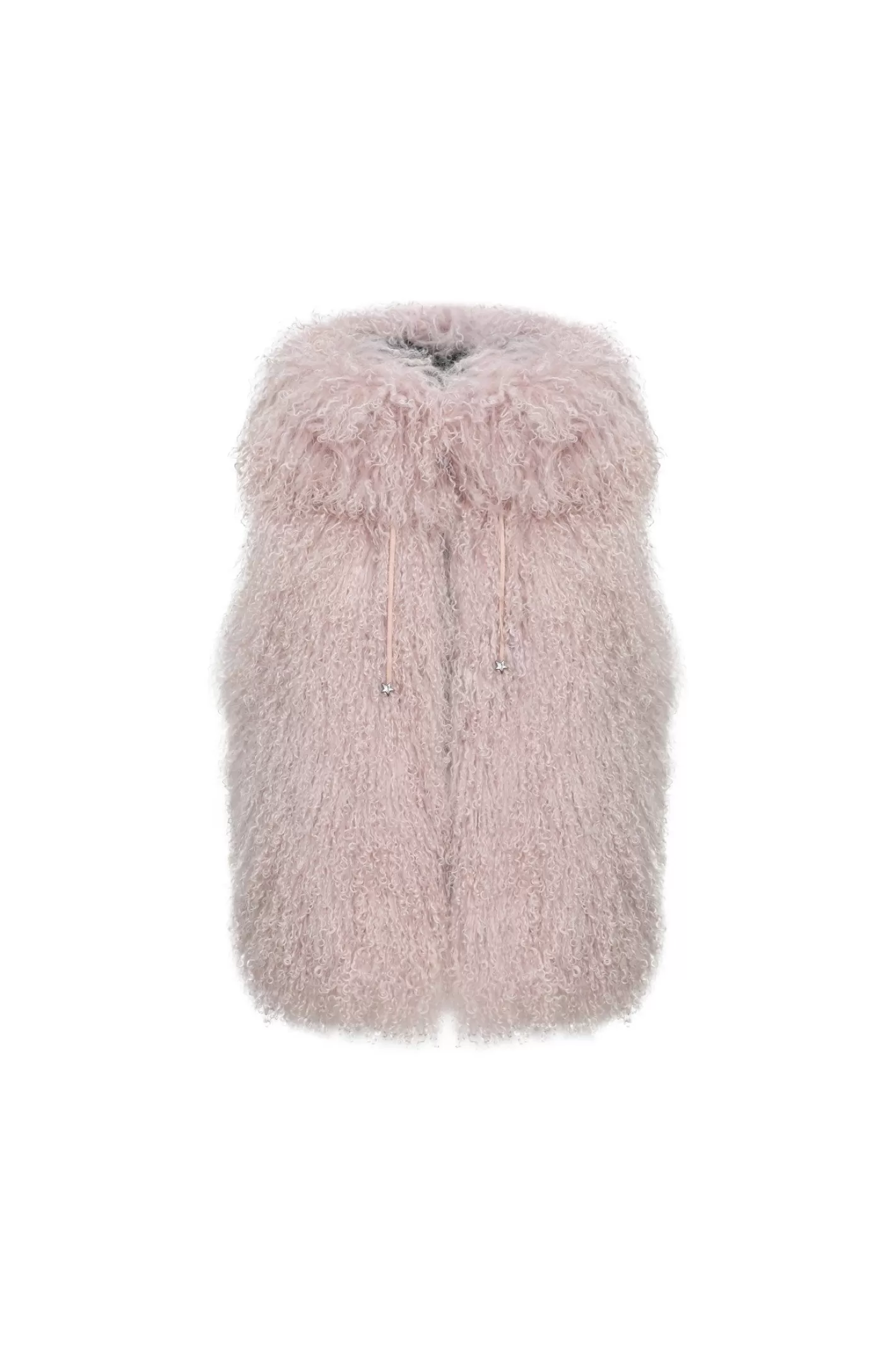 Women GORSKI Montreal Reversible Select Mongolian Shearling Lamb Vest With Loro Piana Cashmere & Wool Back