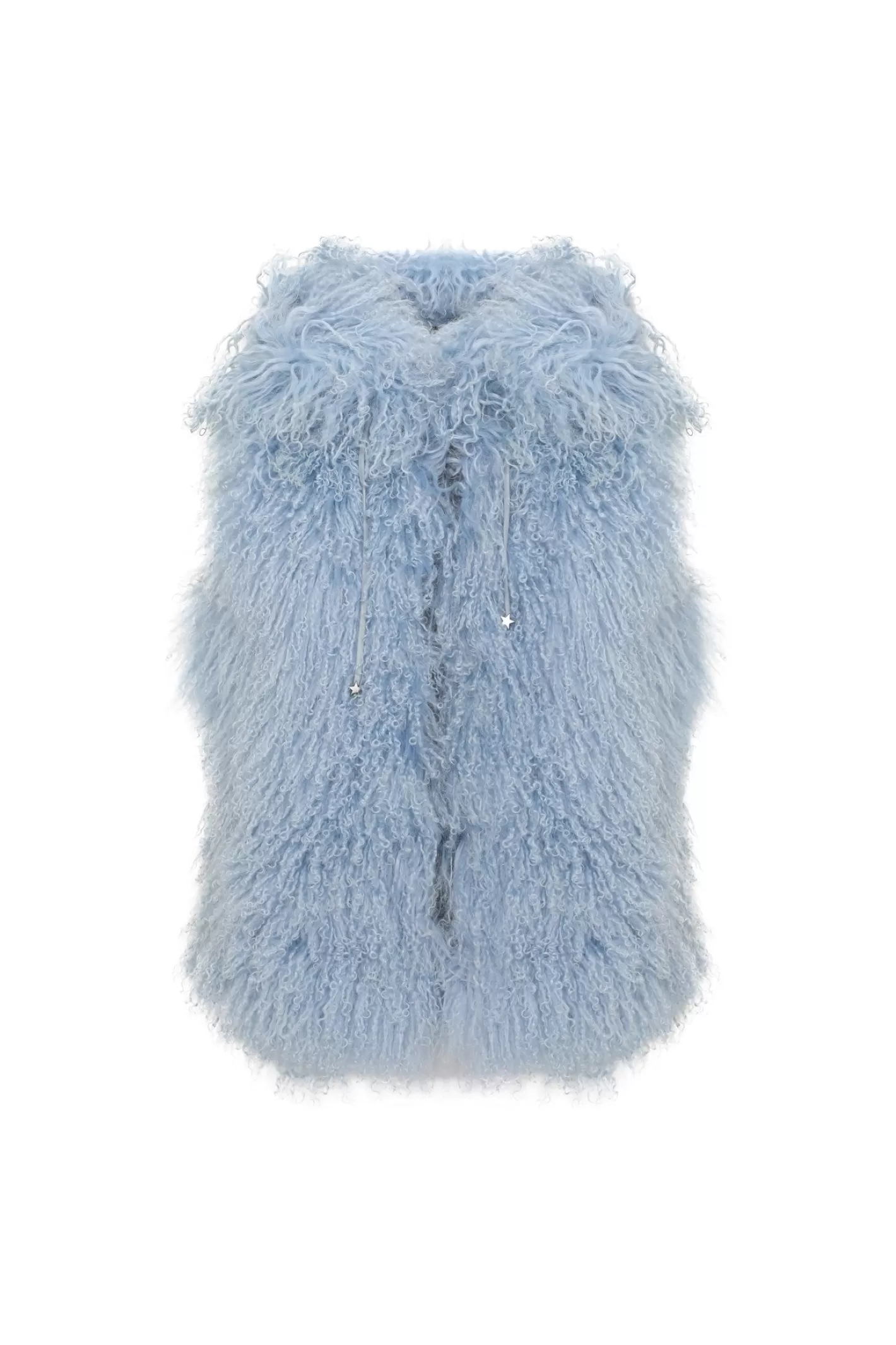 Women GORSKI Montreal Reversible Select Mongolian Shearling Lamb Vest With Loro Piana Cashmere & Wool Back