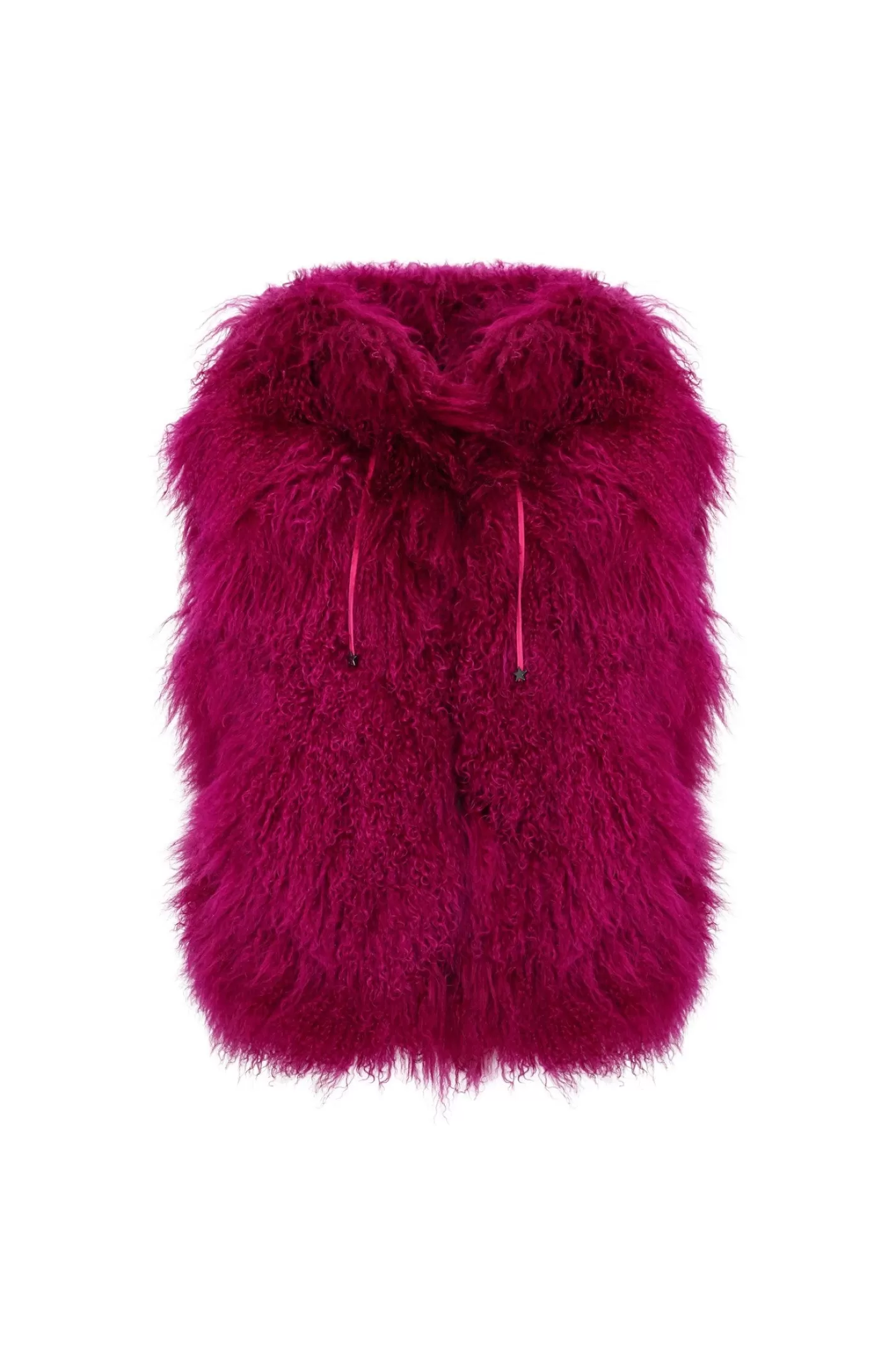Women GORSKI Montreal Reversible Select Mongolian Shearling Lamb Vest With Loro Piana Cashmere & Wool Back